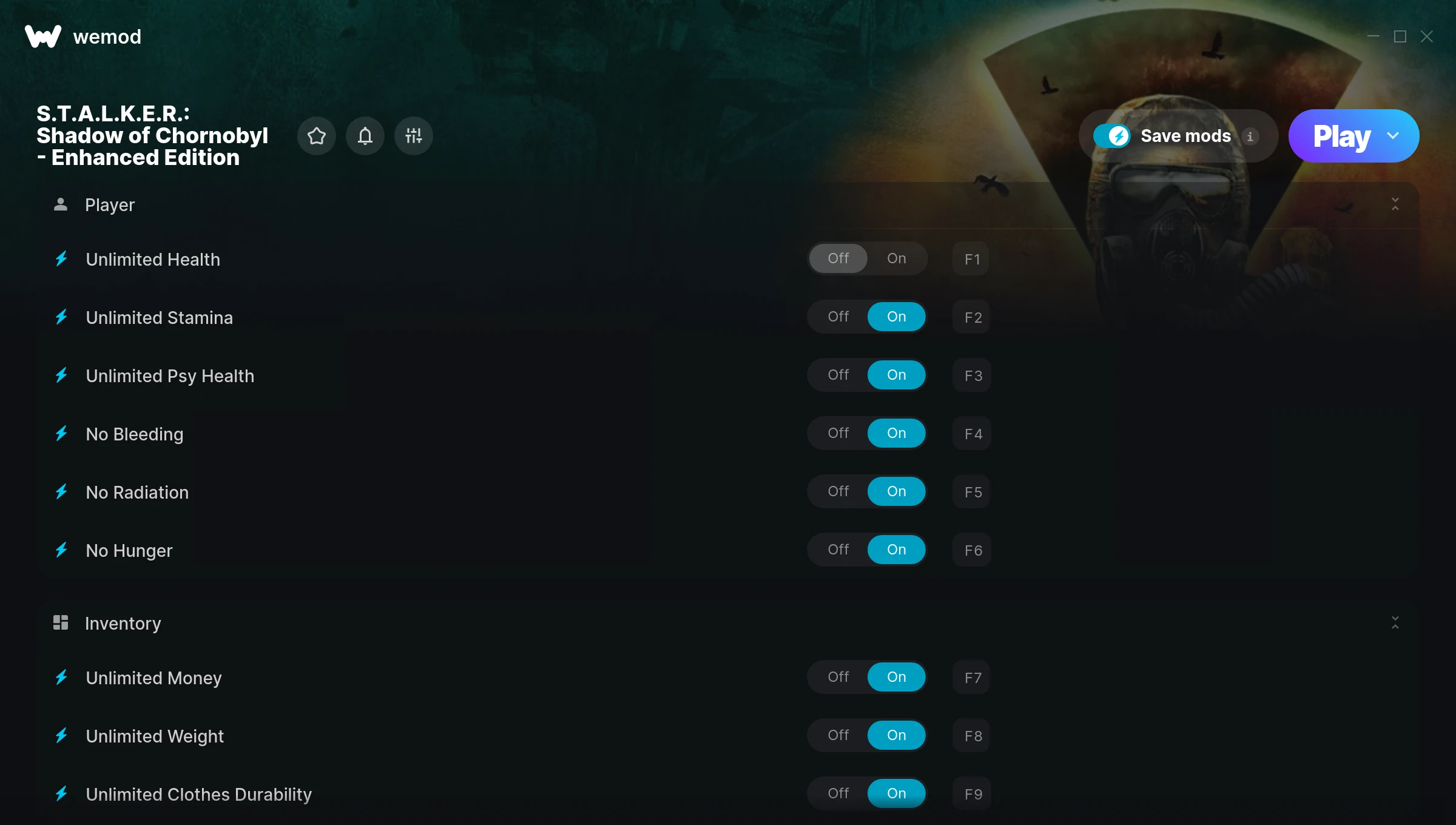 S.T.A.L.K.E.R.: Shadow of Chornobyl - Enhanced Edition Trainer screenshot