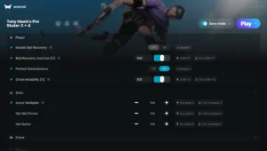 Tony Hawk's Pro Skater 3 + 4 Trainer screenshot
