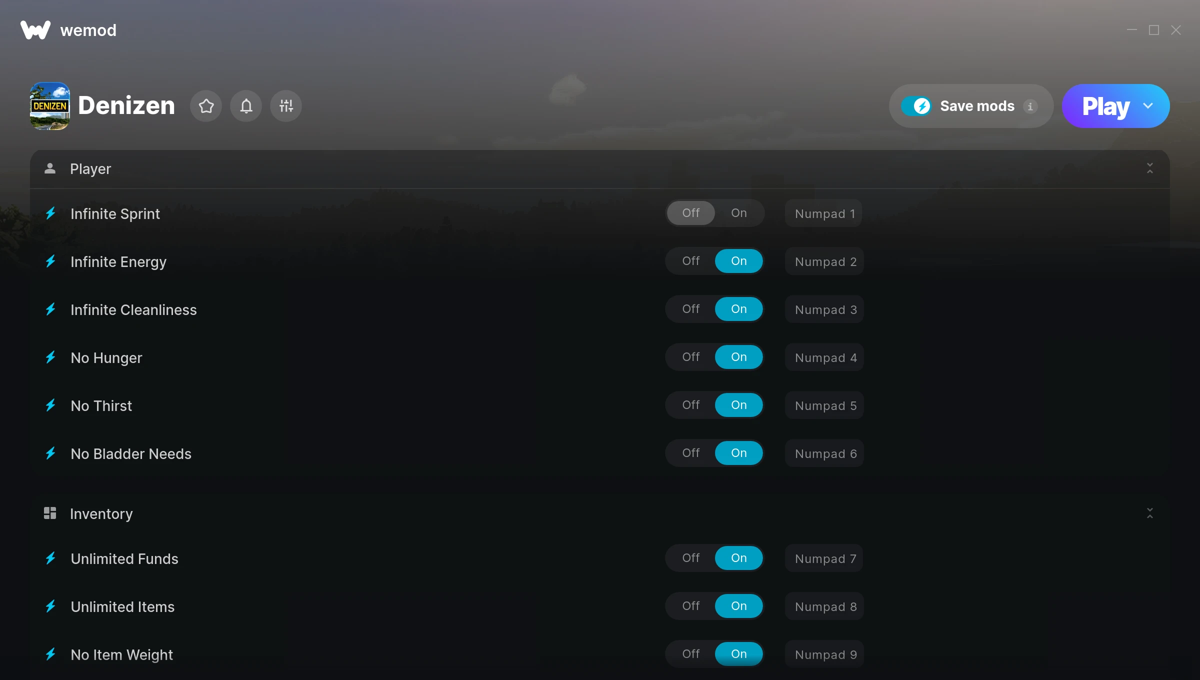 Denizen Trainer screenshot
