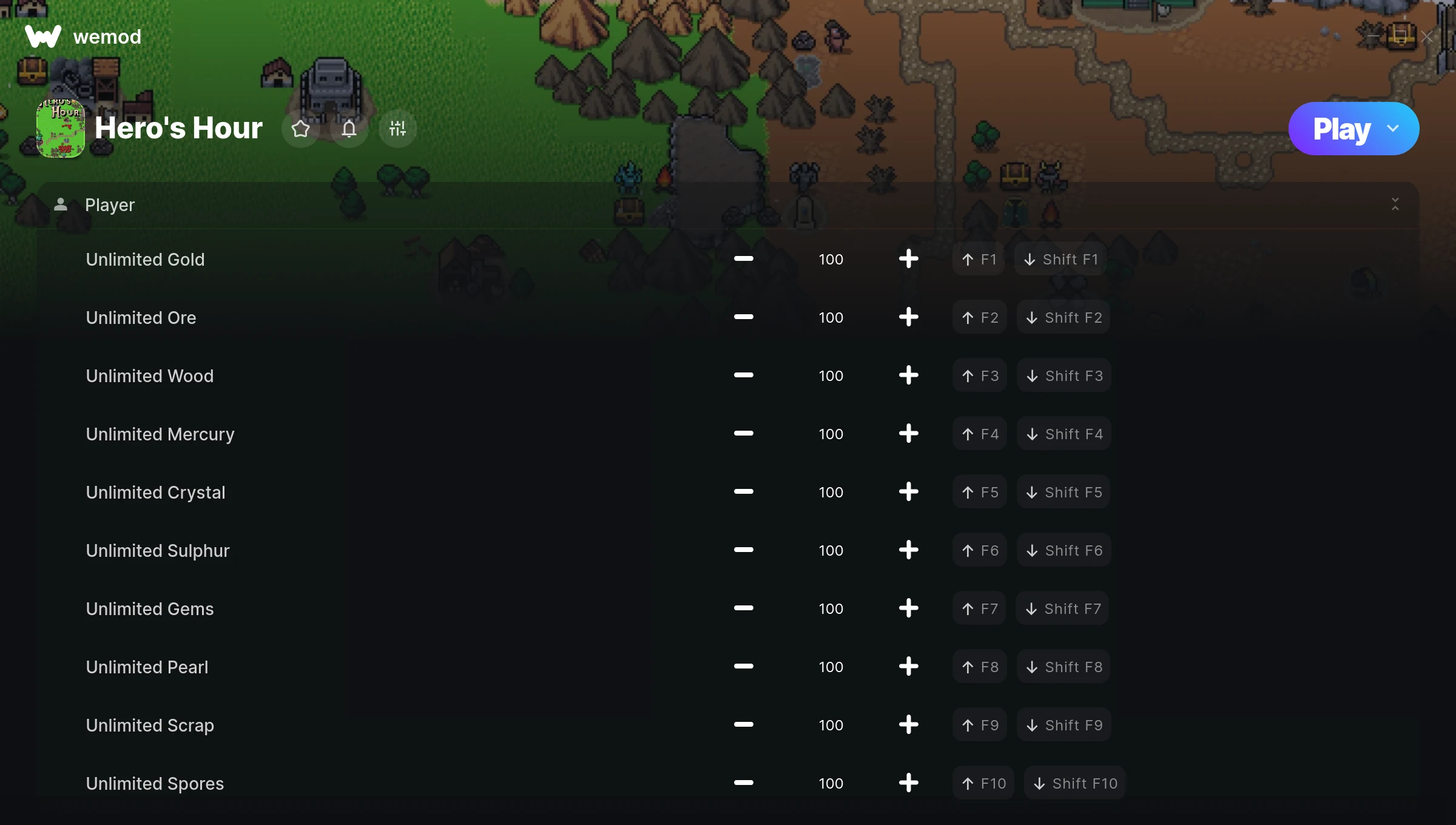 Hero's Hour Trainer screenshot