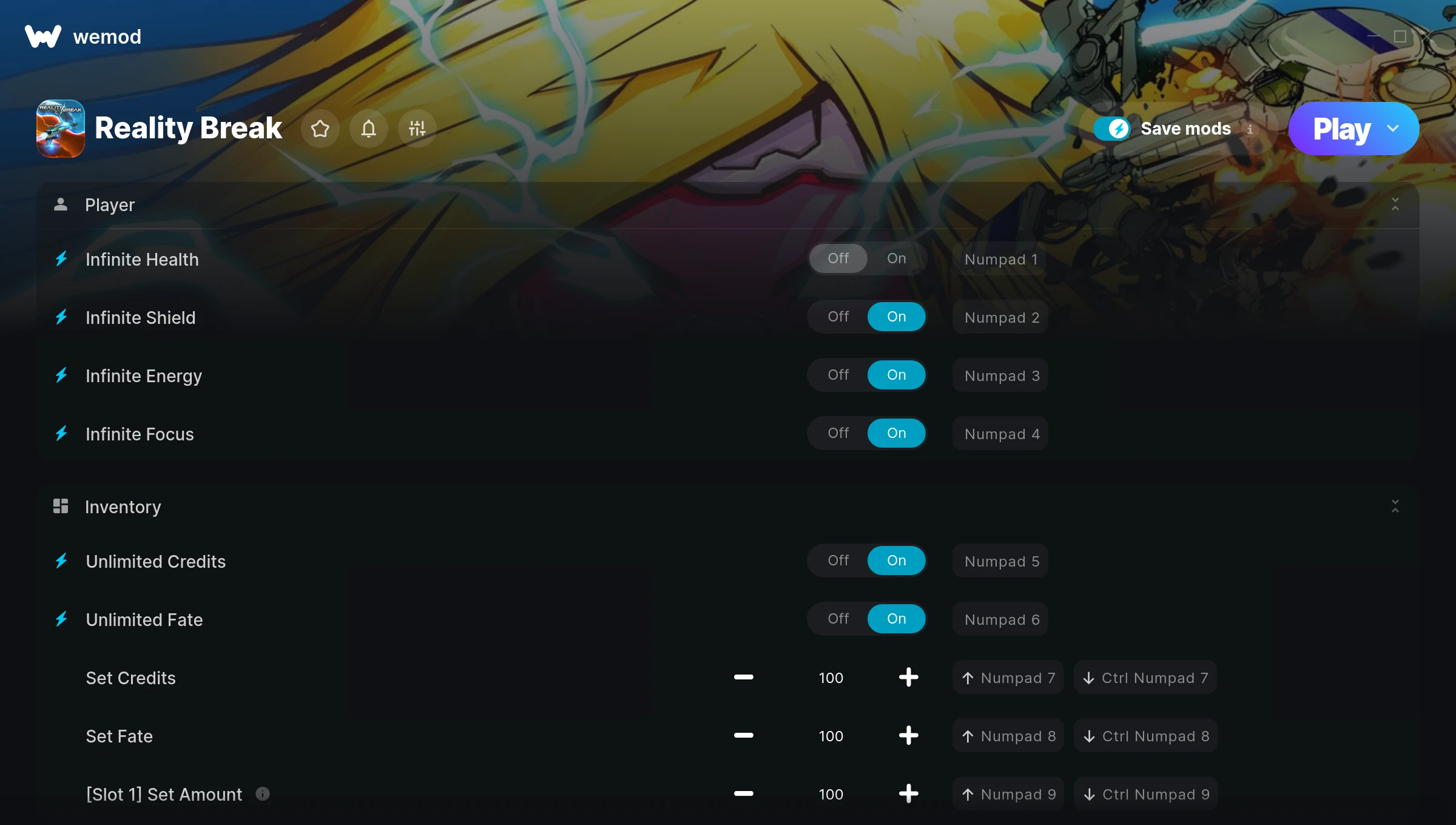 Reality Break Trainer screenshot