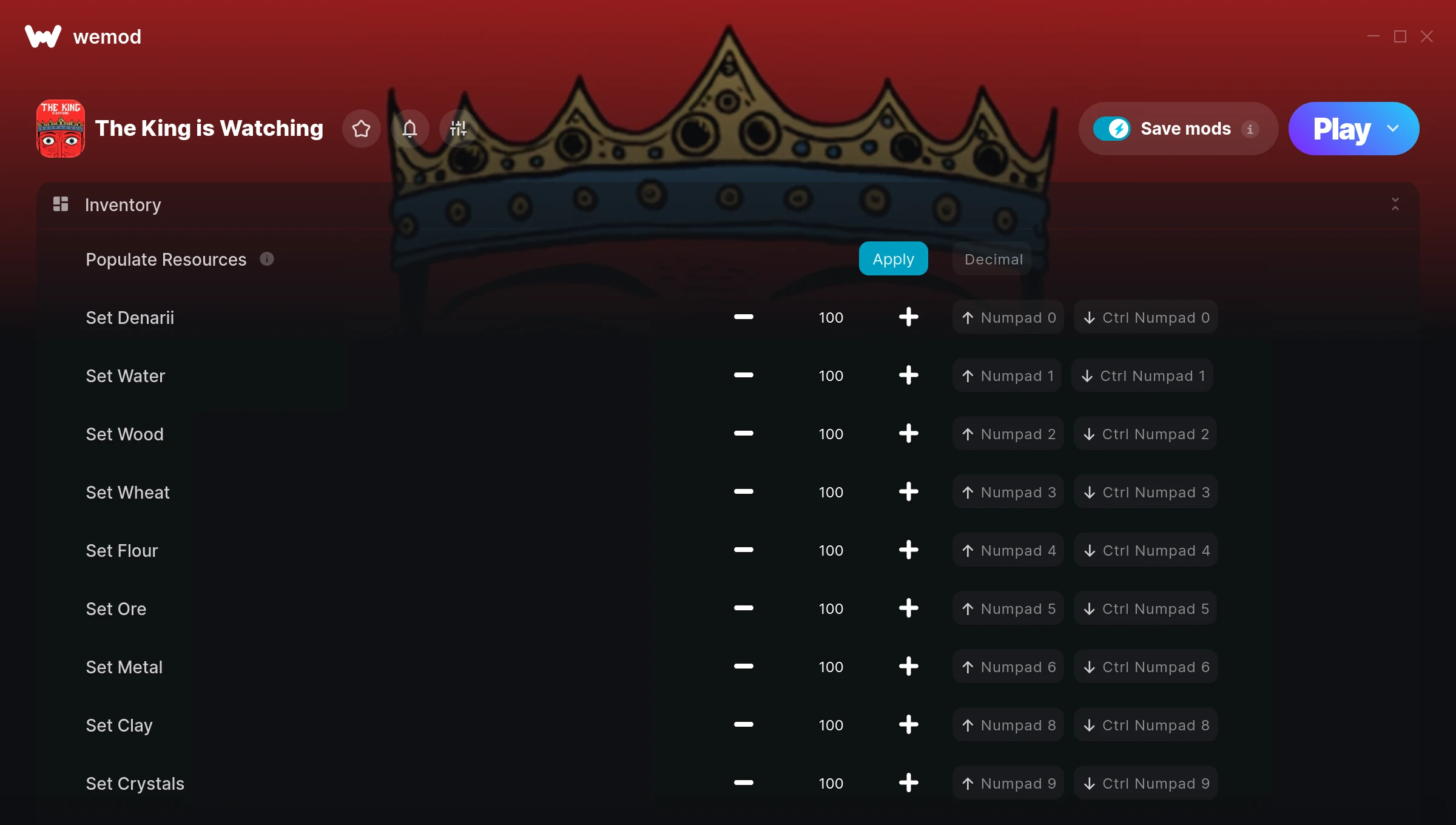 The King is Watching Trainer screenshot