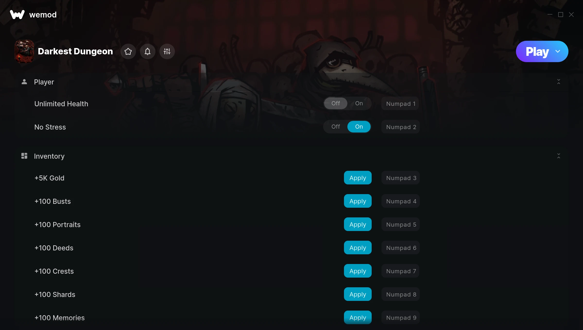 Darkest Dungeon II Trainer screenshot