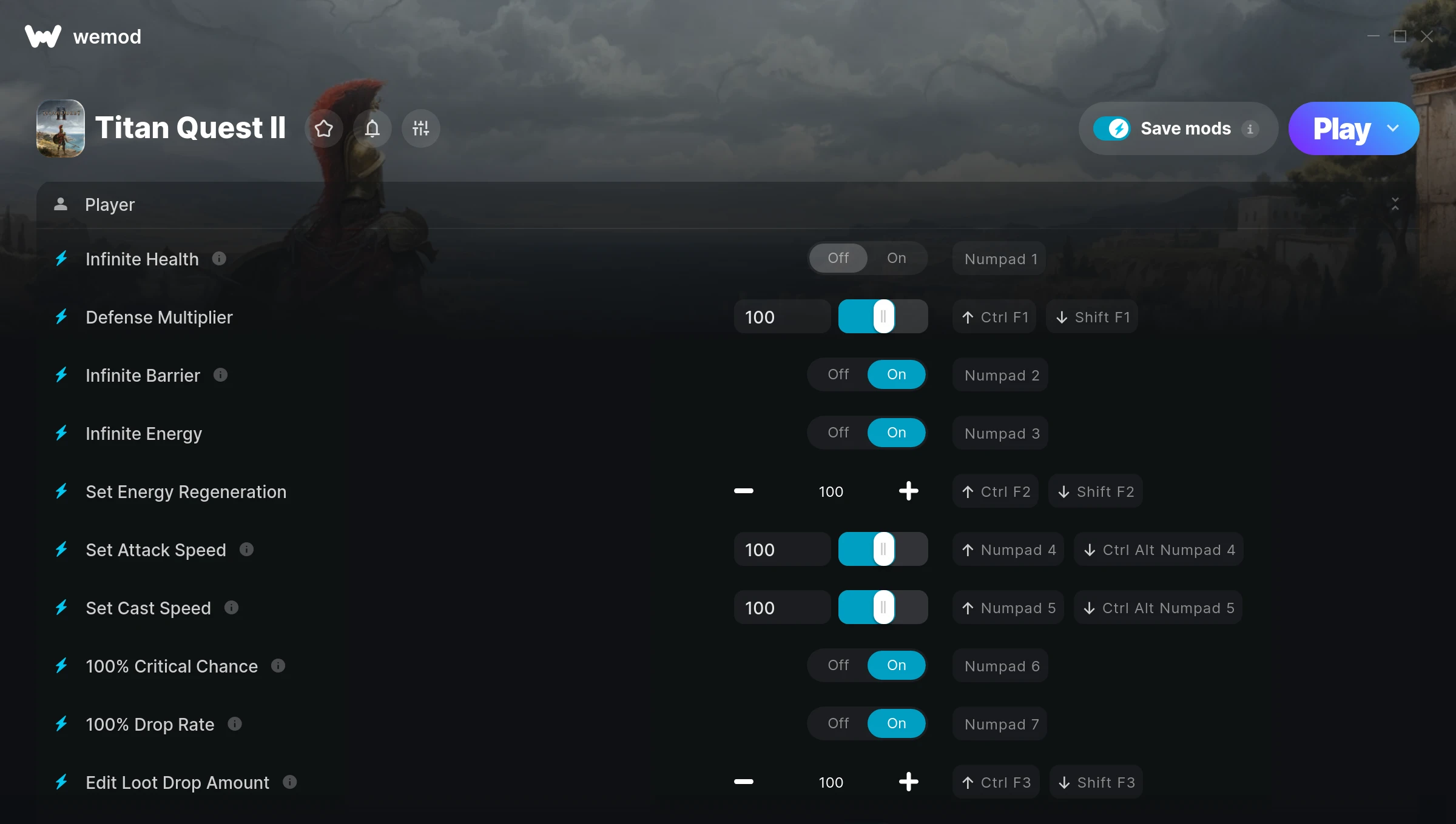Titan Quest II Trainer screenshot