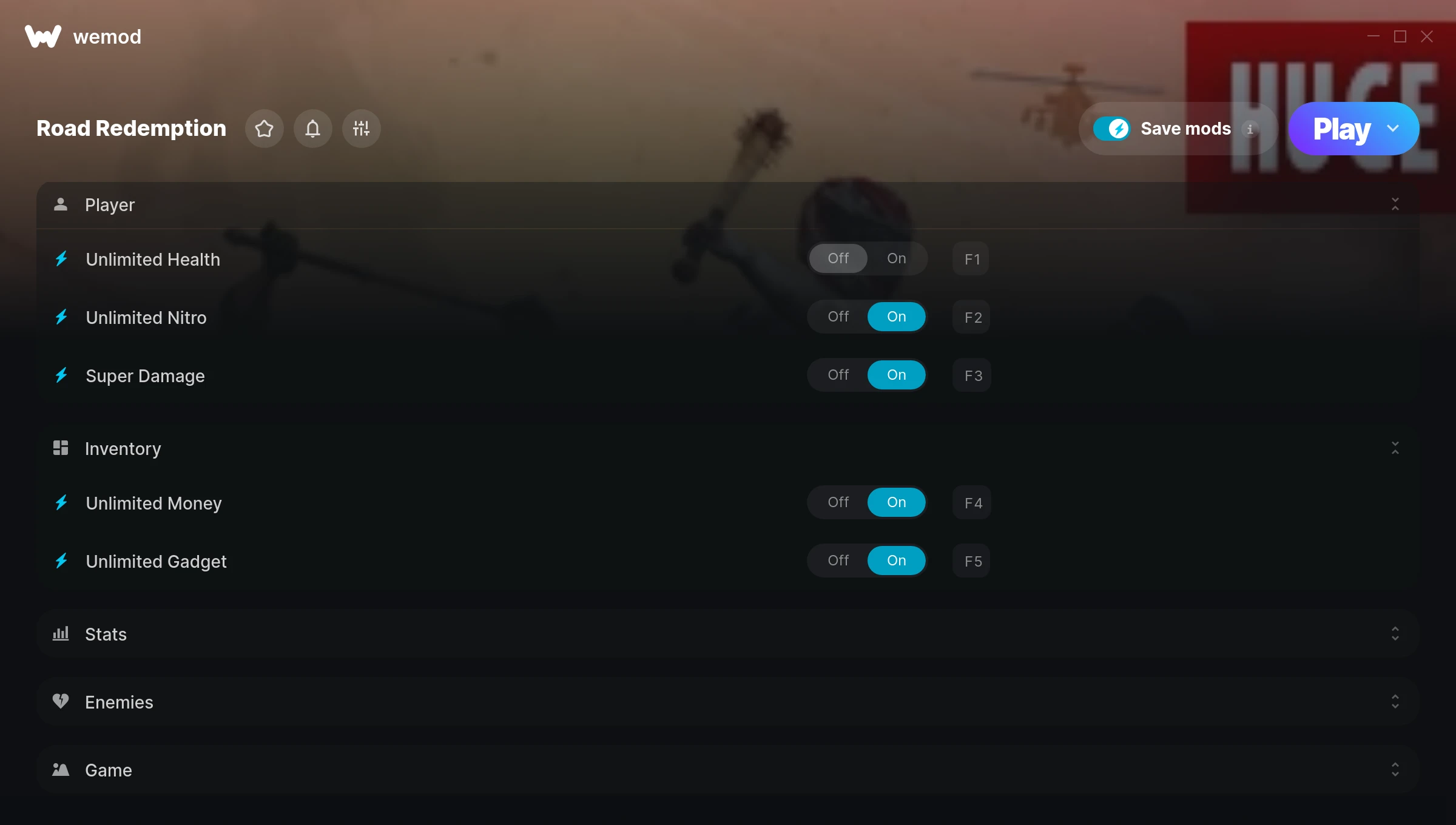 Road Redemption Trainer screenshot