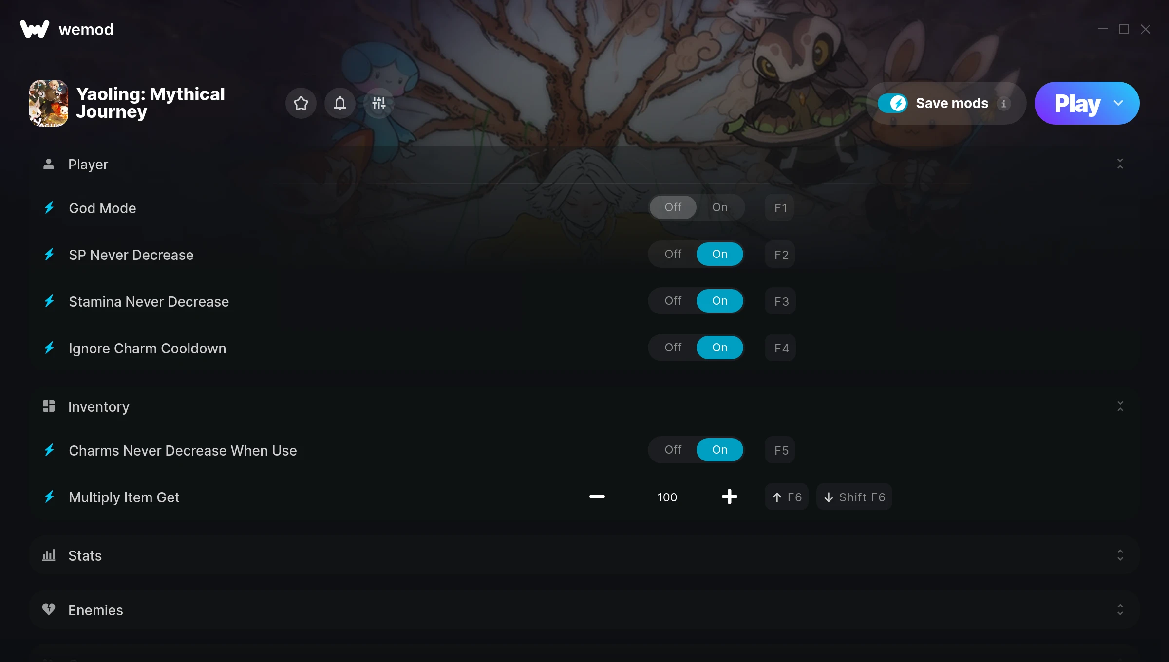 Yaoling Mythical Journey Trainer screenshot