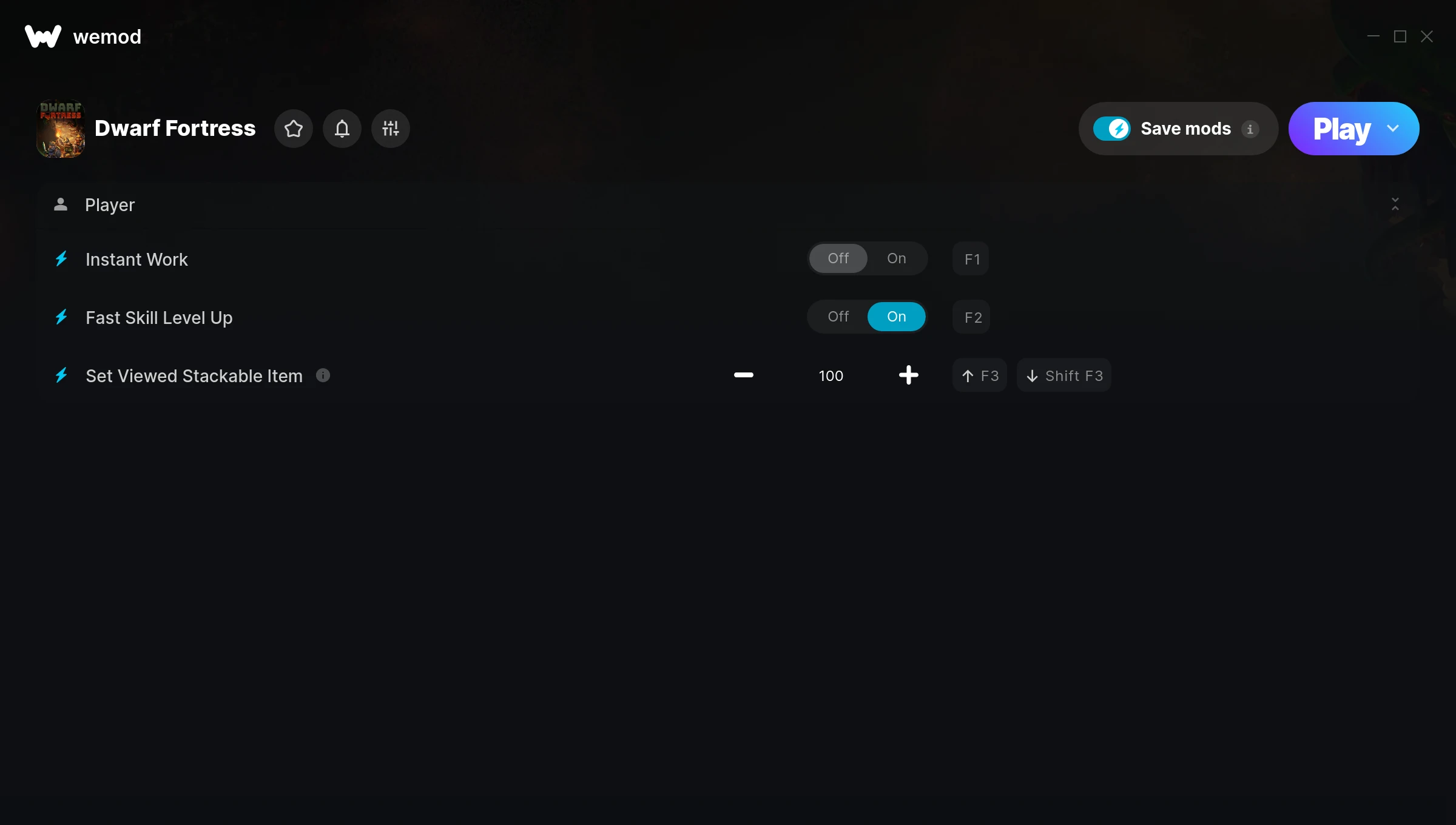Dwarf Fortress Trainer screenshot