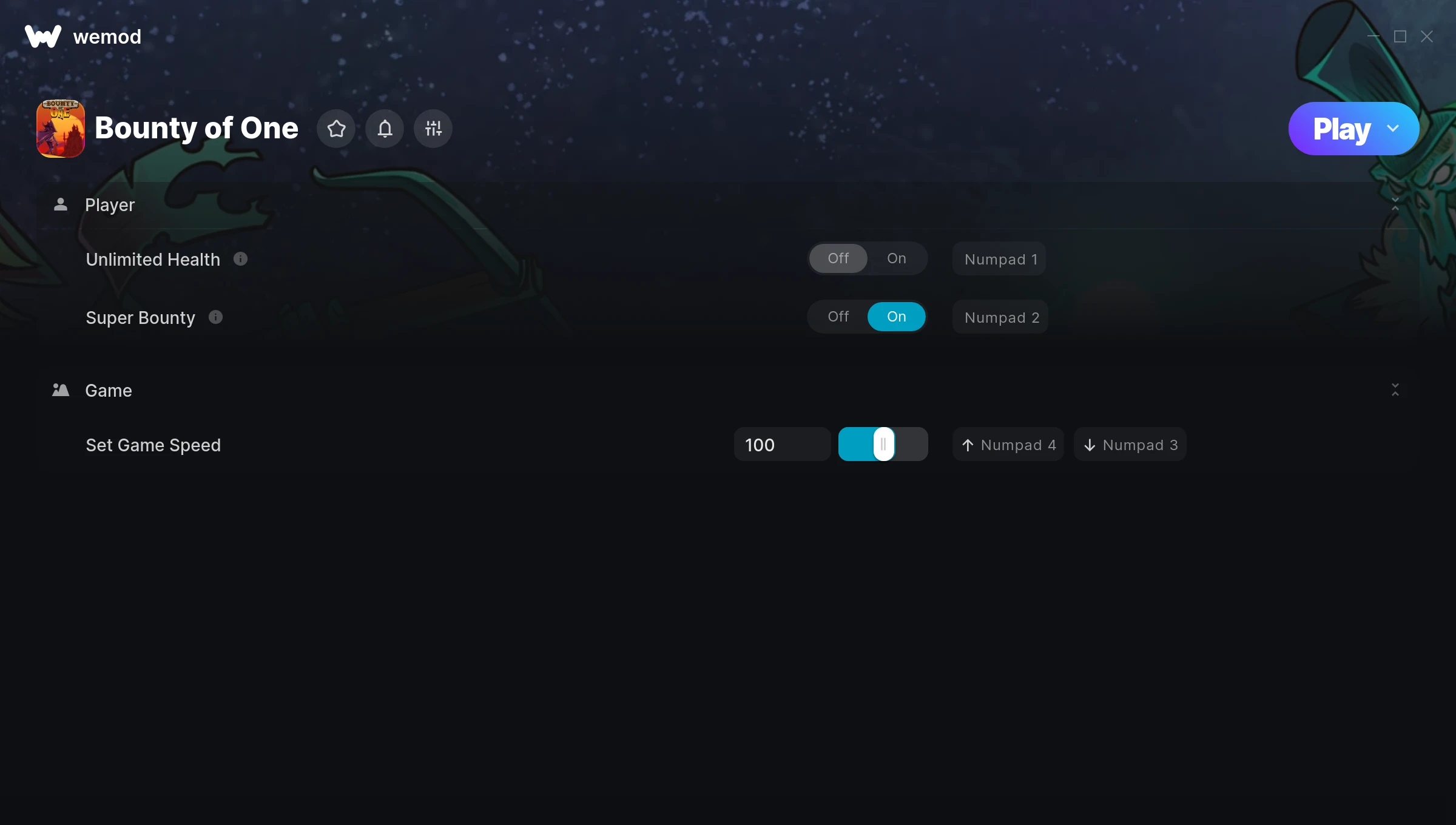 Bounty of One Trainer screenshot