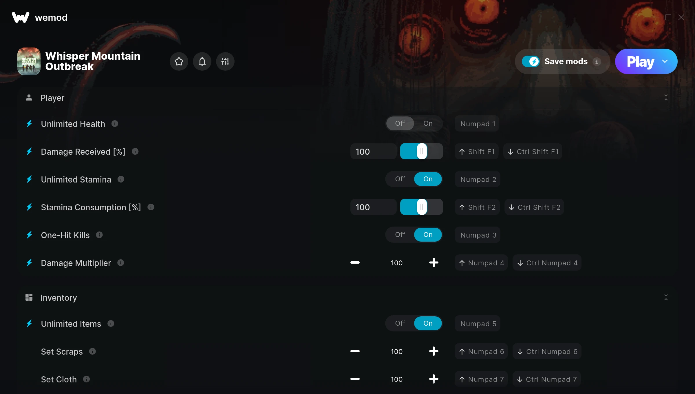Whisper Mountain Outbreak Trainer screenshot