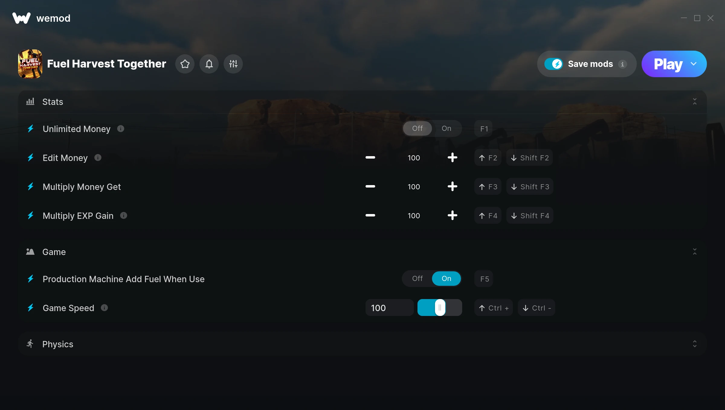 Fuel Harvest Together Trainer screenshot