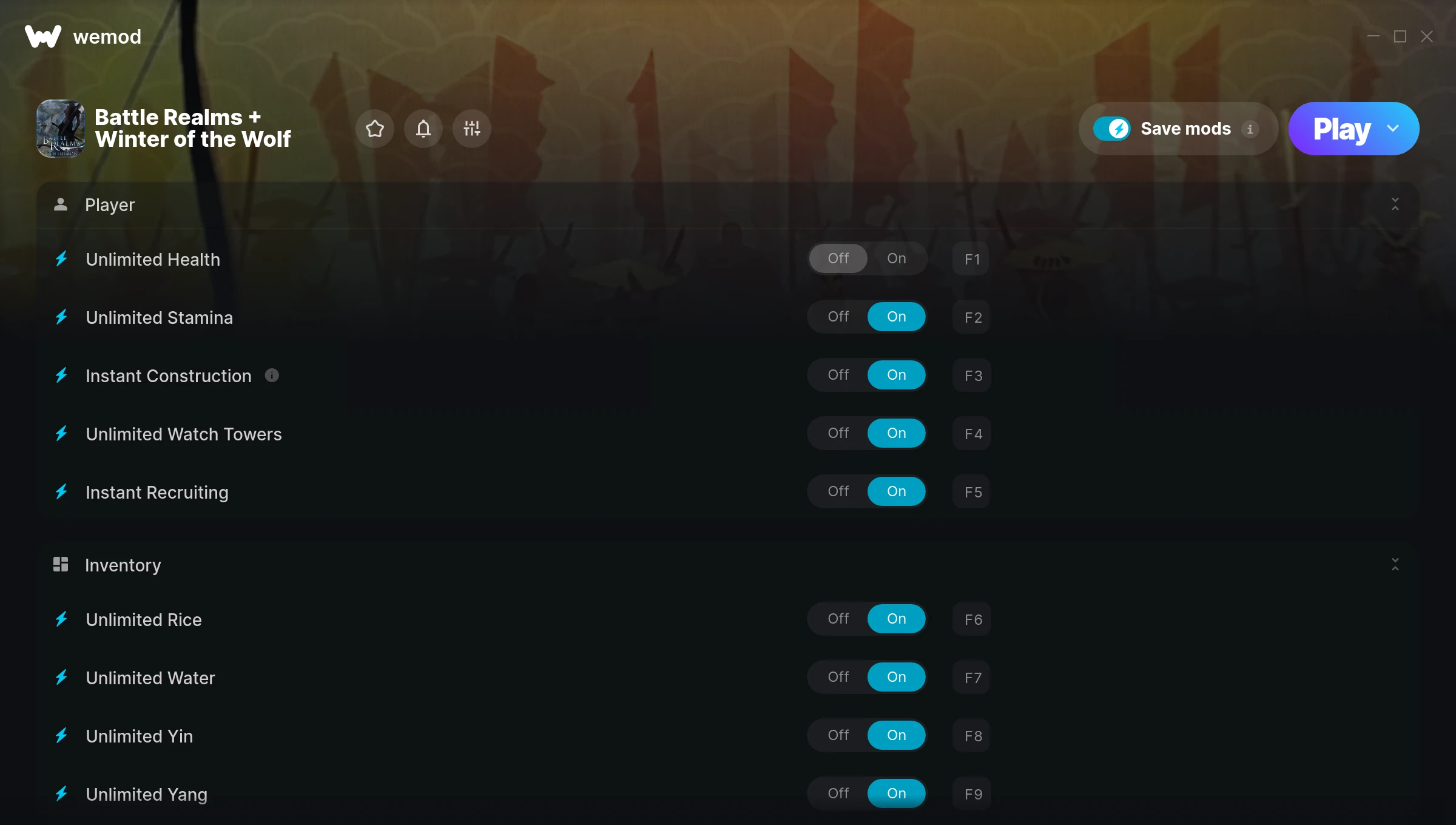 Battle Realms: Zen Edition Trainer screenshot