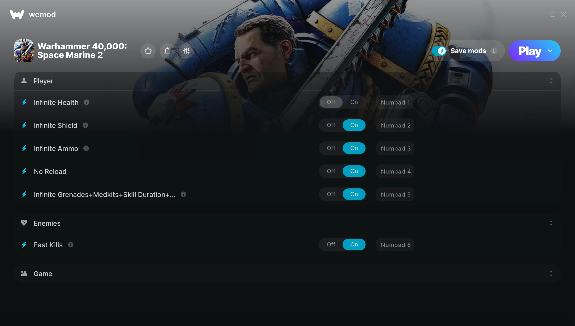 Warhammer 40000 Space Marine 2 Trainer screenshot