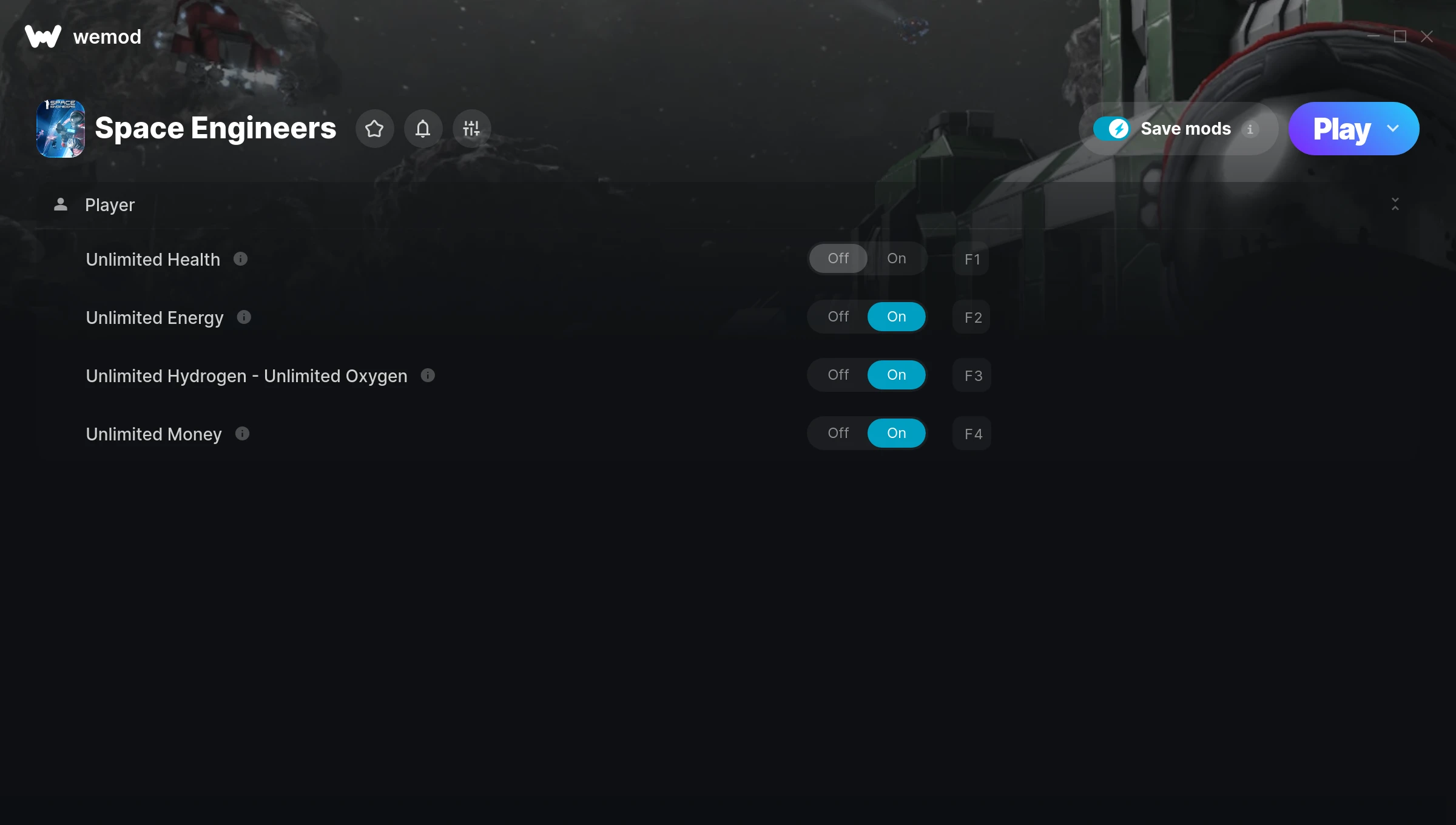 Space Engineers Trainer screenshot
