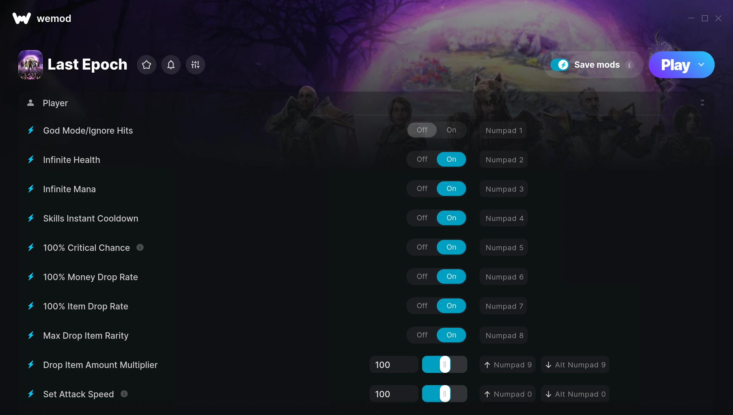 Last Epoch Trainer screenshot