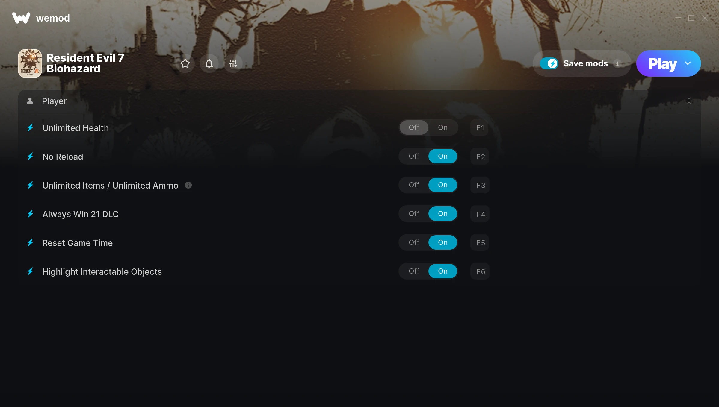 Resident Evil 7 Biohazard Trainer screenshot