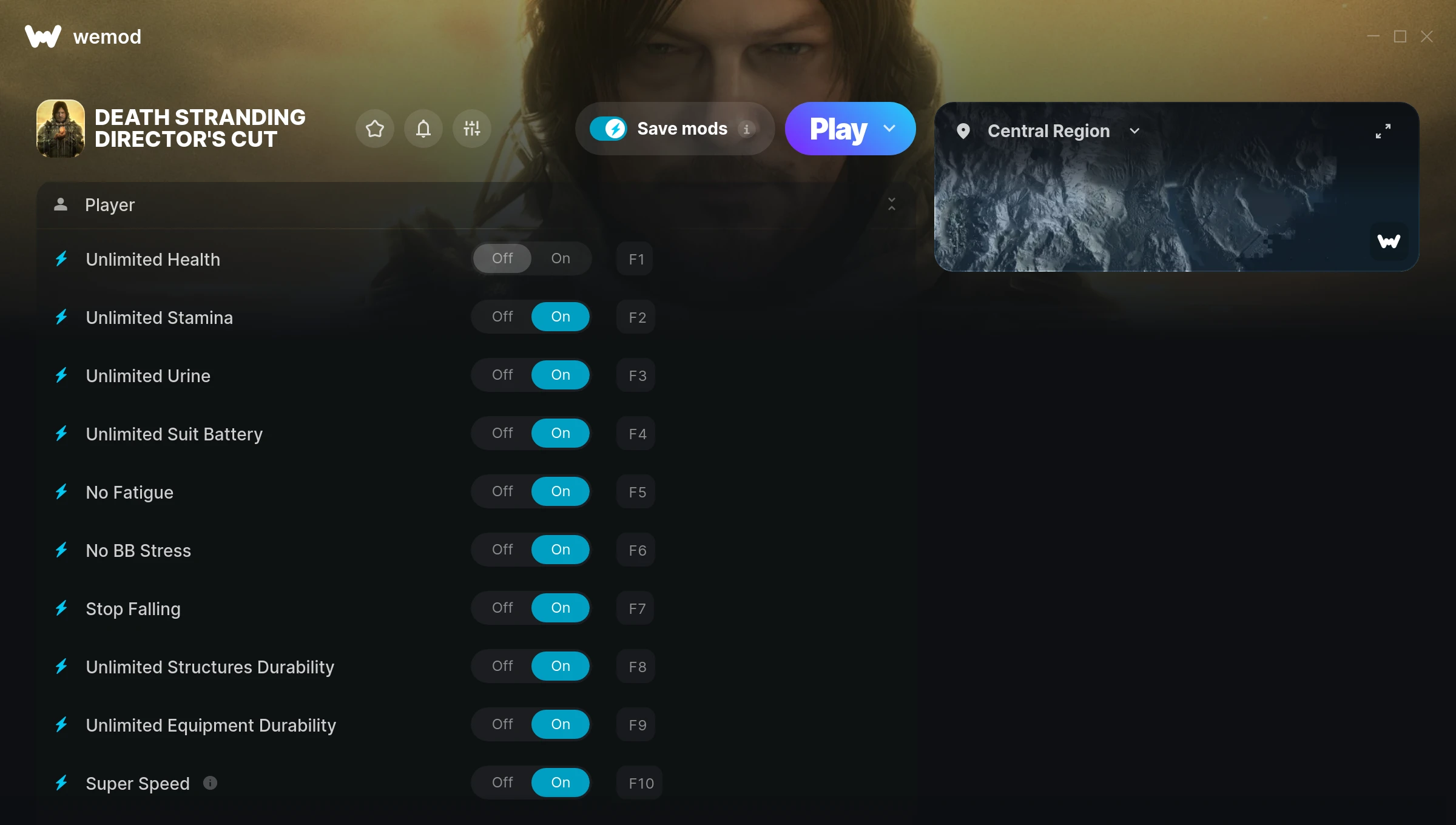 Death Stranding Directors Cut Trainer screenshot