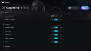 Resident Evil 3 Trainer screenshot