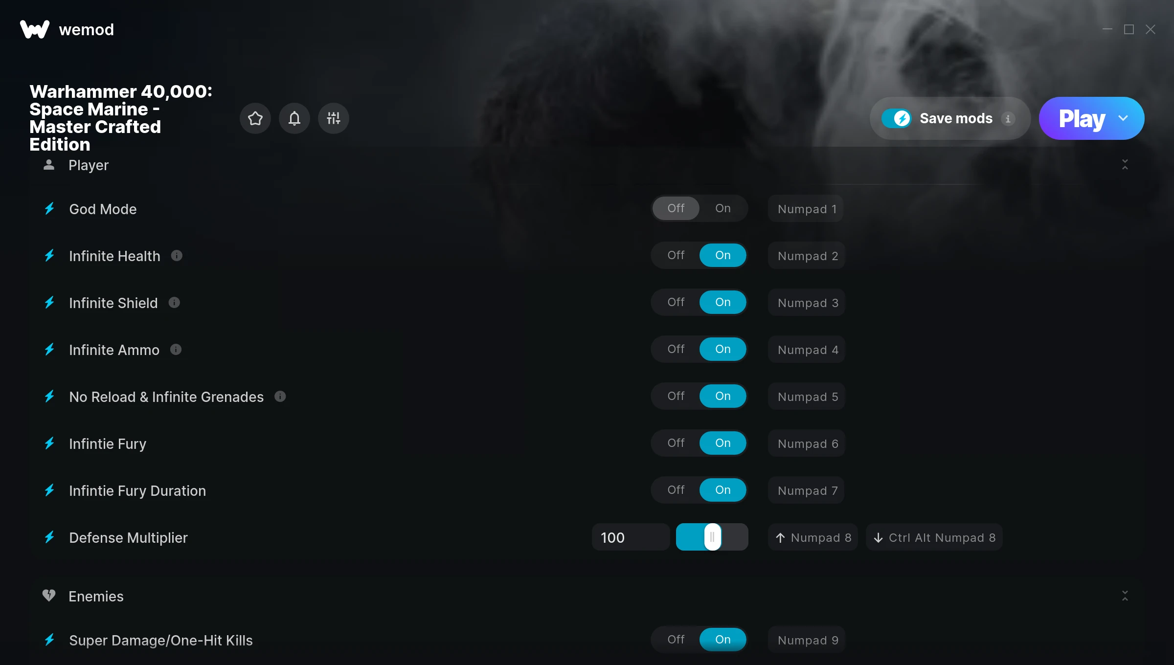 Warhammer 40,000: Space Marine - Master Crafted Edition Trainer screenshot