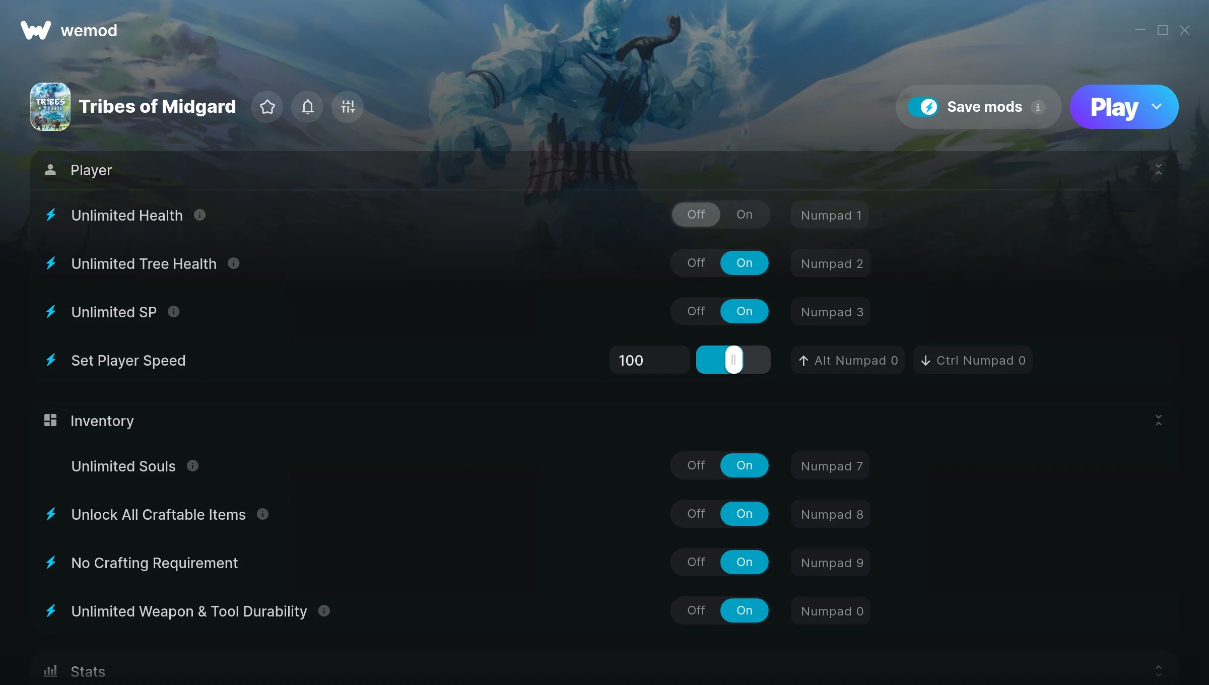 Tribes of Midgard Trainer screenshot