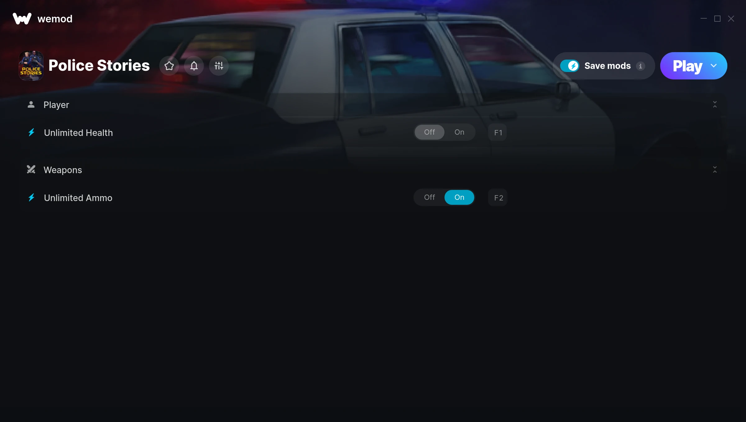 Police Stories Trainer screenshot