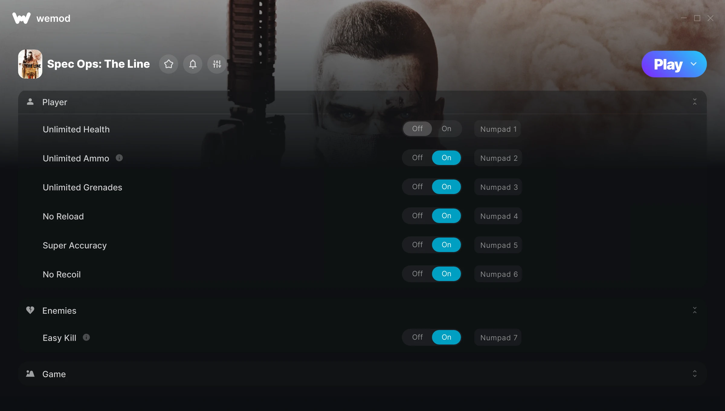 Spec Ops: The Line Trainer screenshot