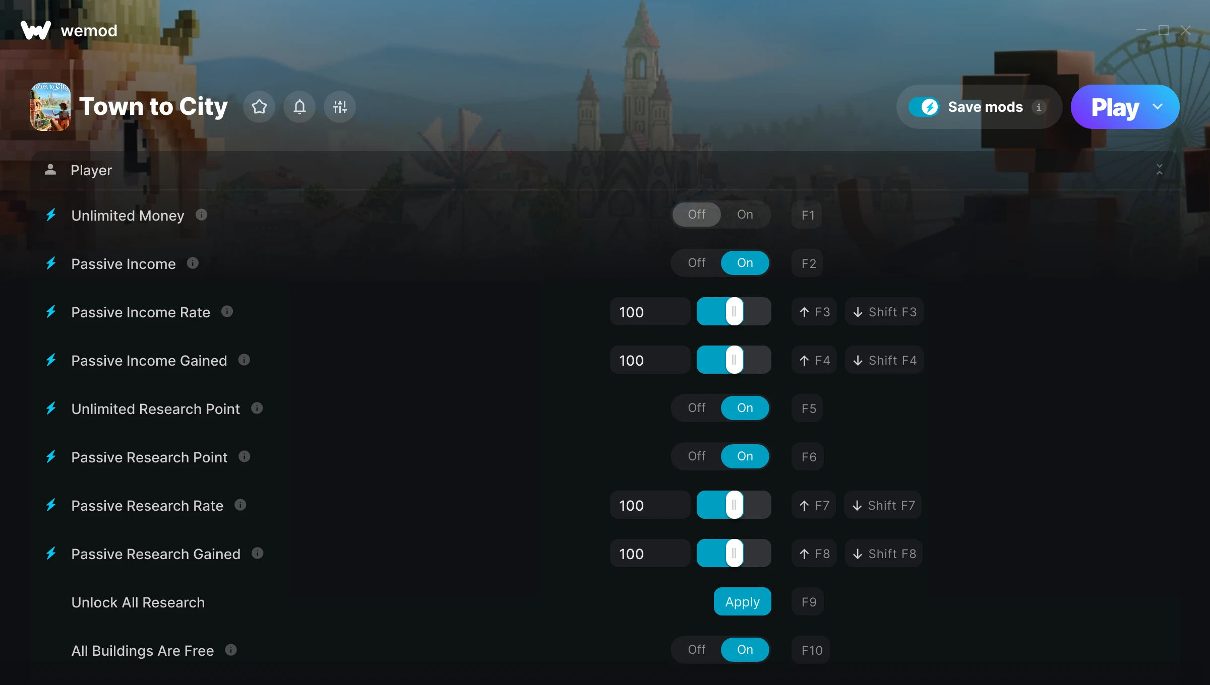 Town to City Trainer screenshot
