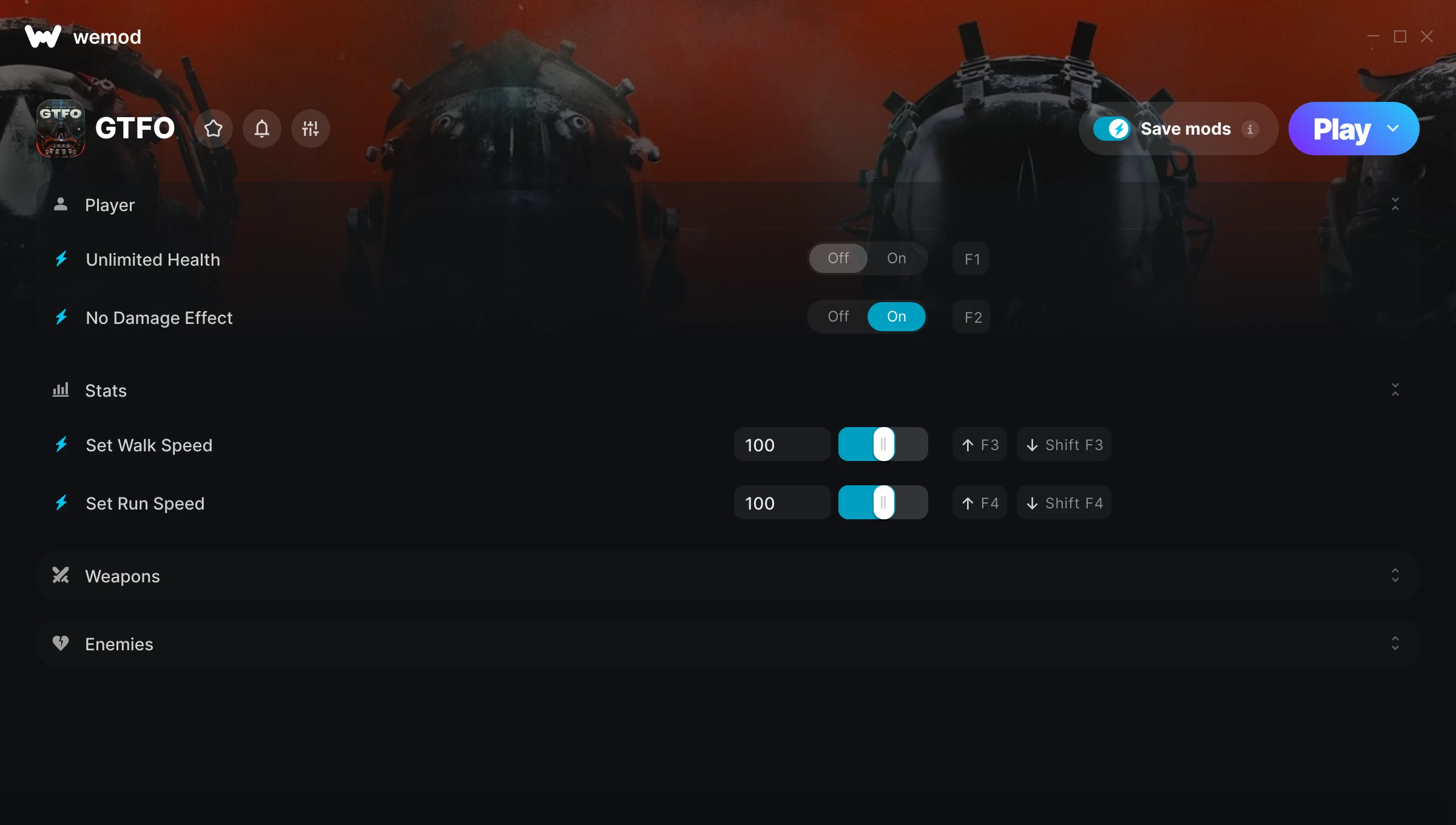 GTFO Trainer screenshot