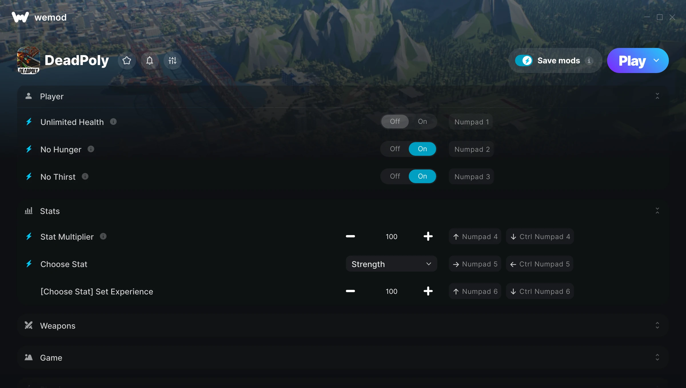 DeadPoly Trainer screenshot