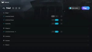 Thief Trainer screenshot