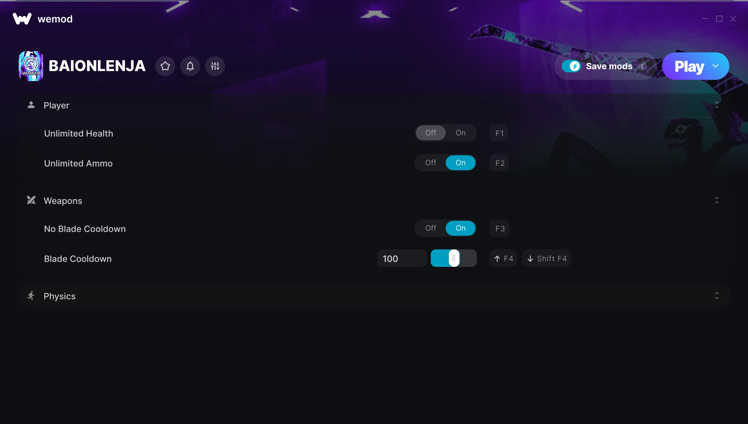 BAIONLENJA Trainer screenshot