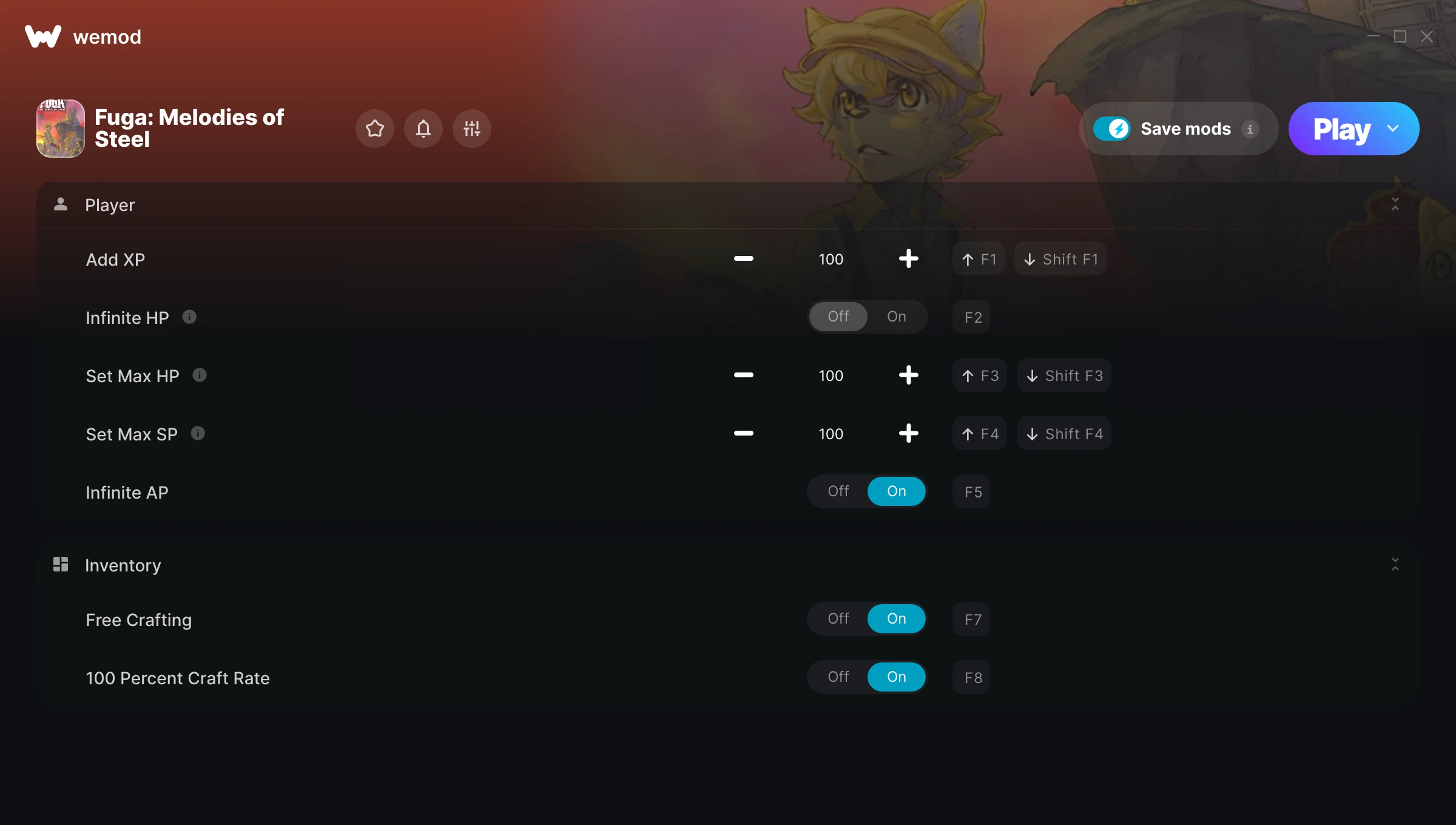Fuga: Melodies of Steel Trainer screenshot