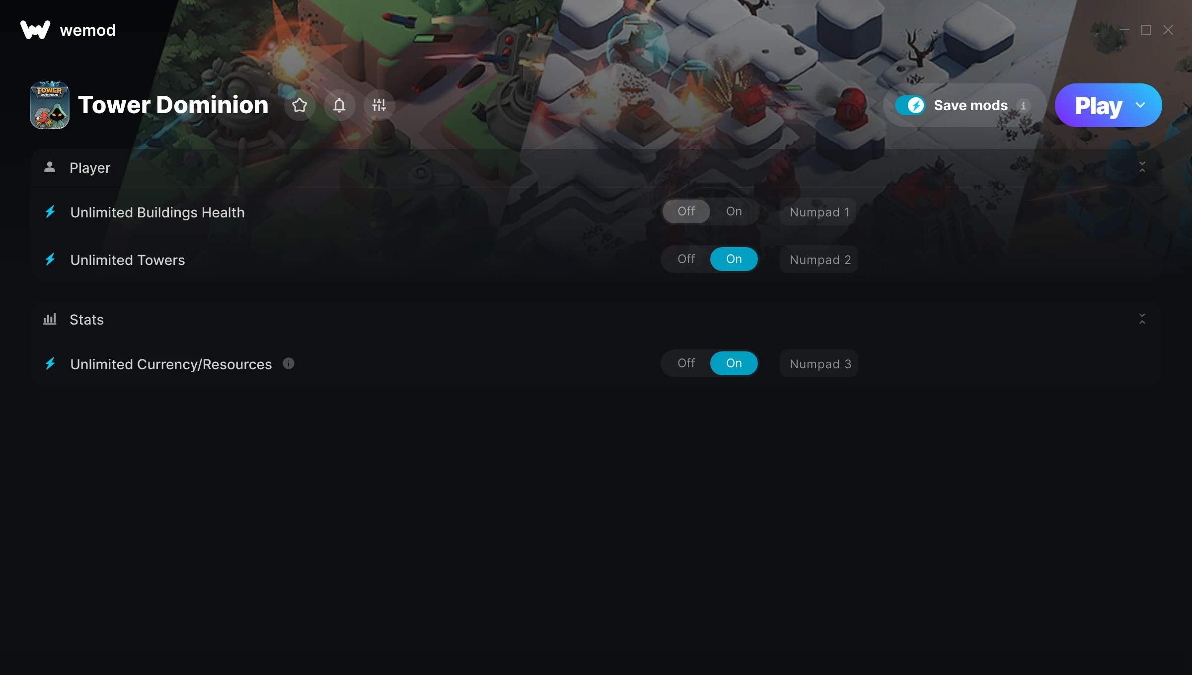 Tower Dominion Trainer screenshot