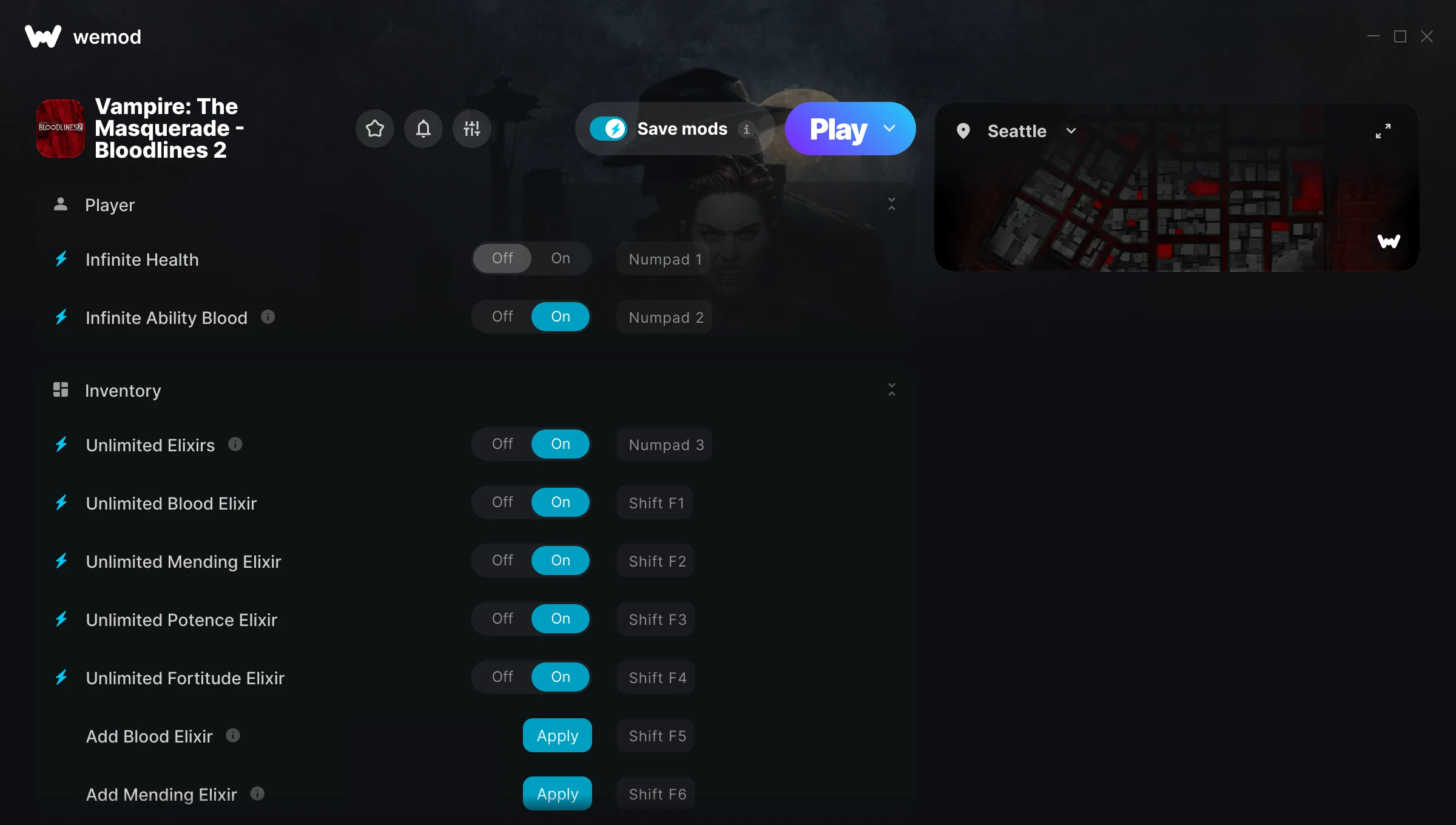 Vampire: The Masquerade - Bloodlines 2 Trainer screenshot