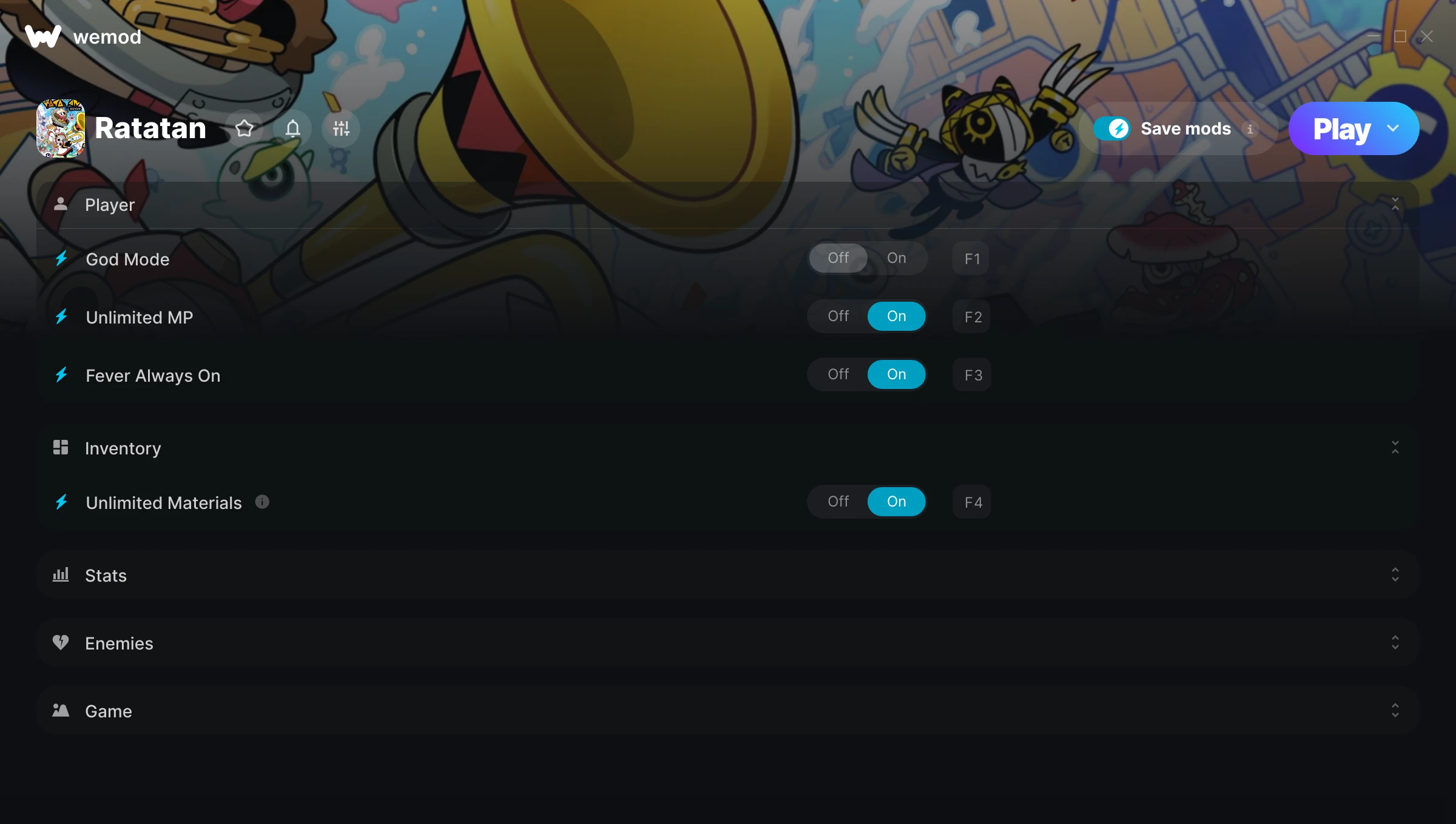Ratatan Trainer screenshot