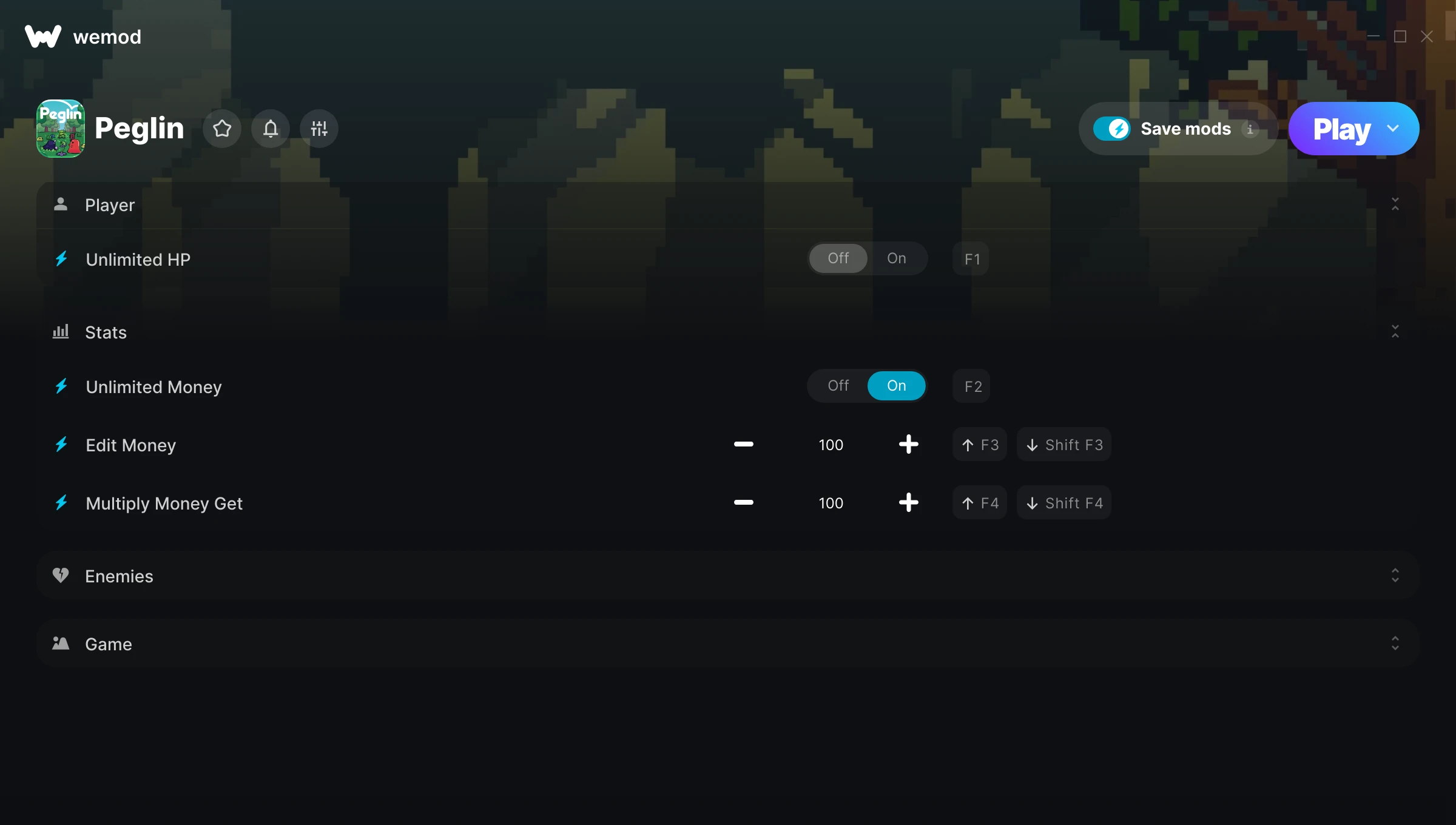 Peglin Trainer screenshot