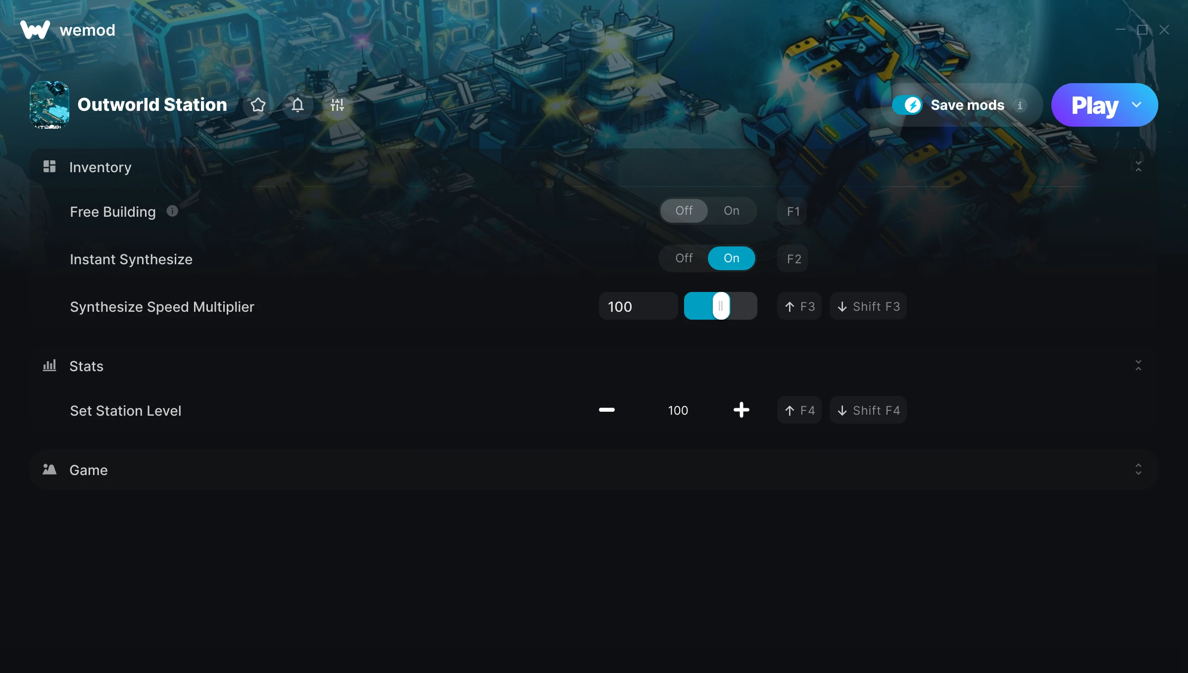 Outworld Station Trainer screenshot