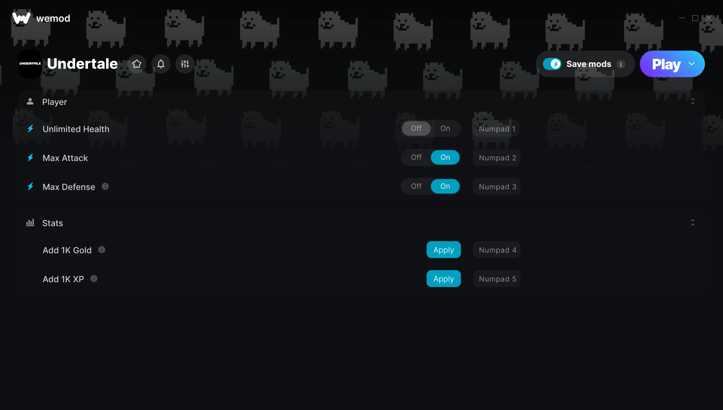 Undertale Trainer screenshot