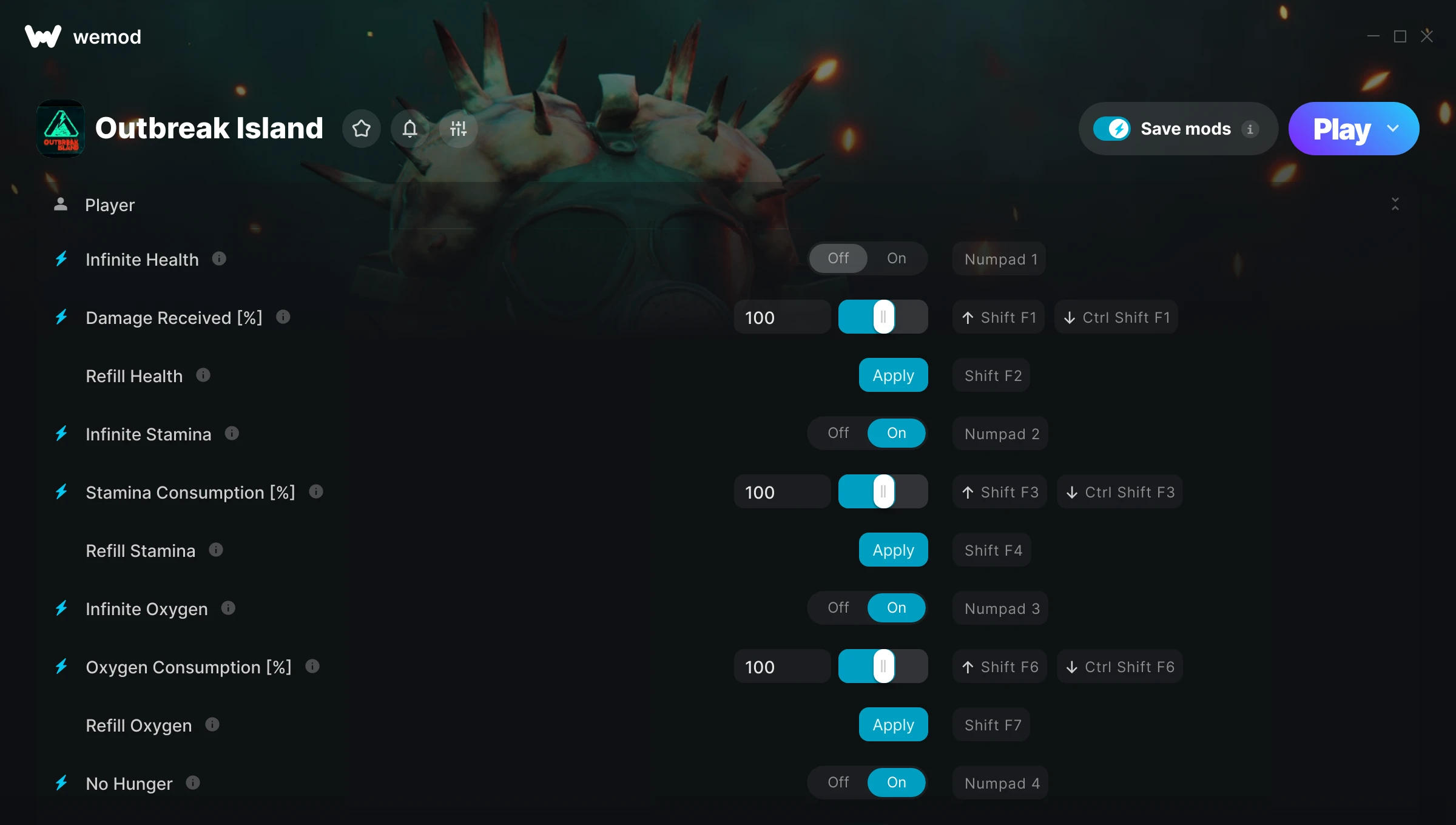 Outbreak Island Trainer screenshot