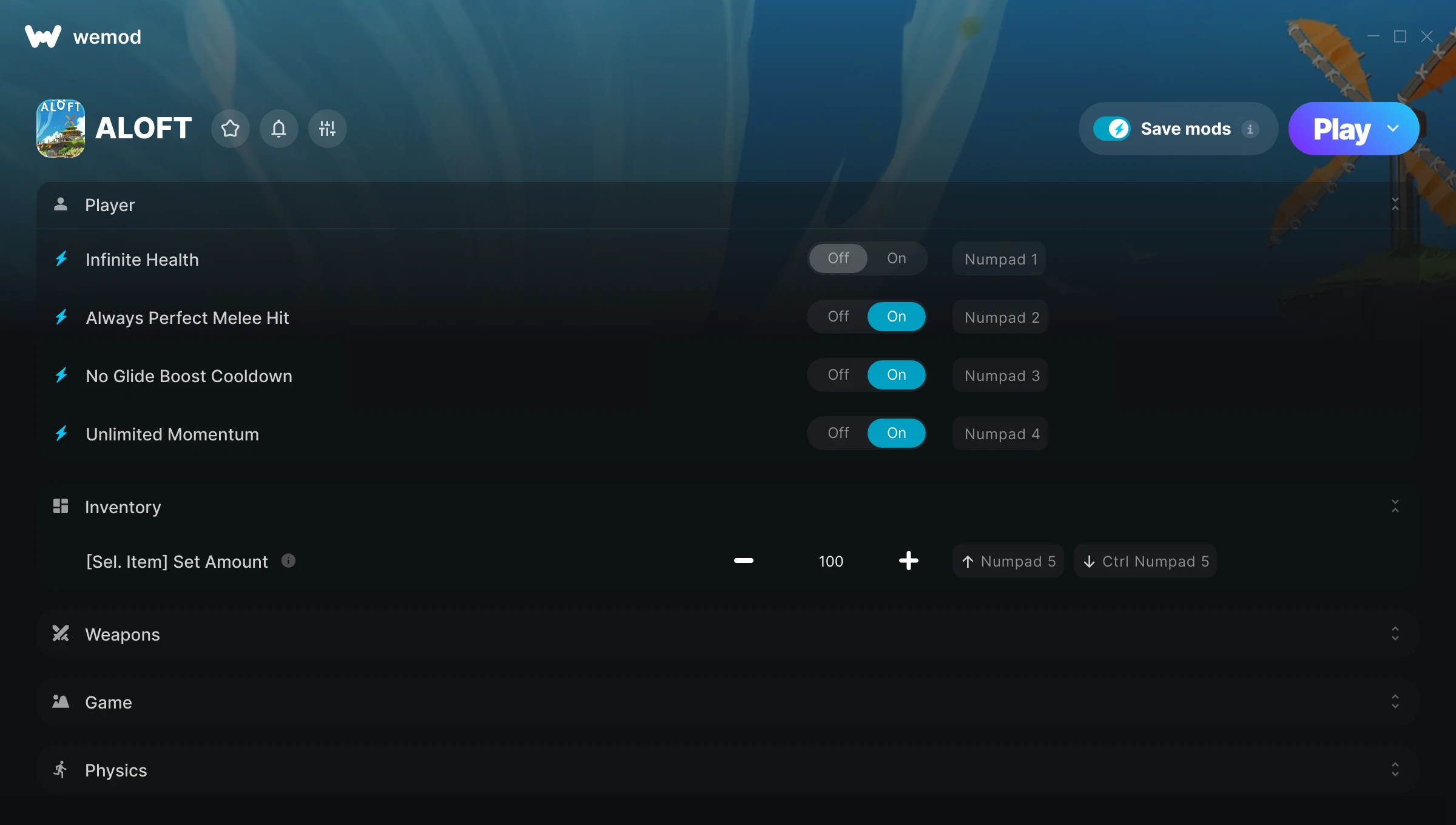 ALOFT Trainer screenshot