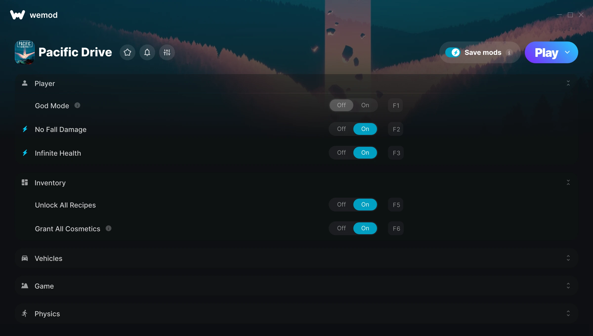 Pacific Drive Trainer screenshot