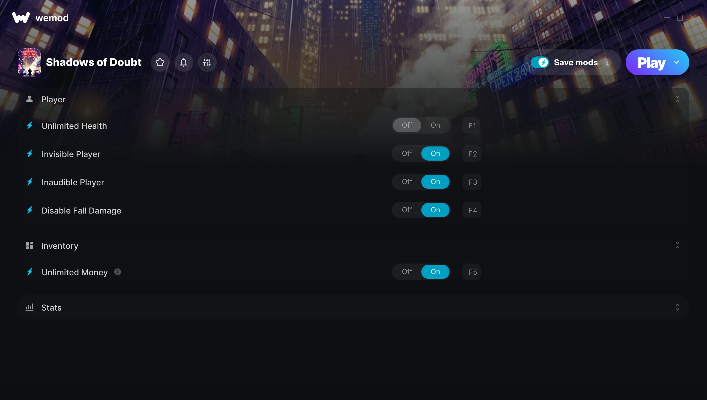 Shadows of Doubt Trainer screenshot