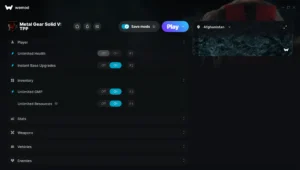 Metal Gear Solid V The Phantom Pain Trainer screenshot