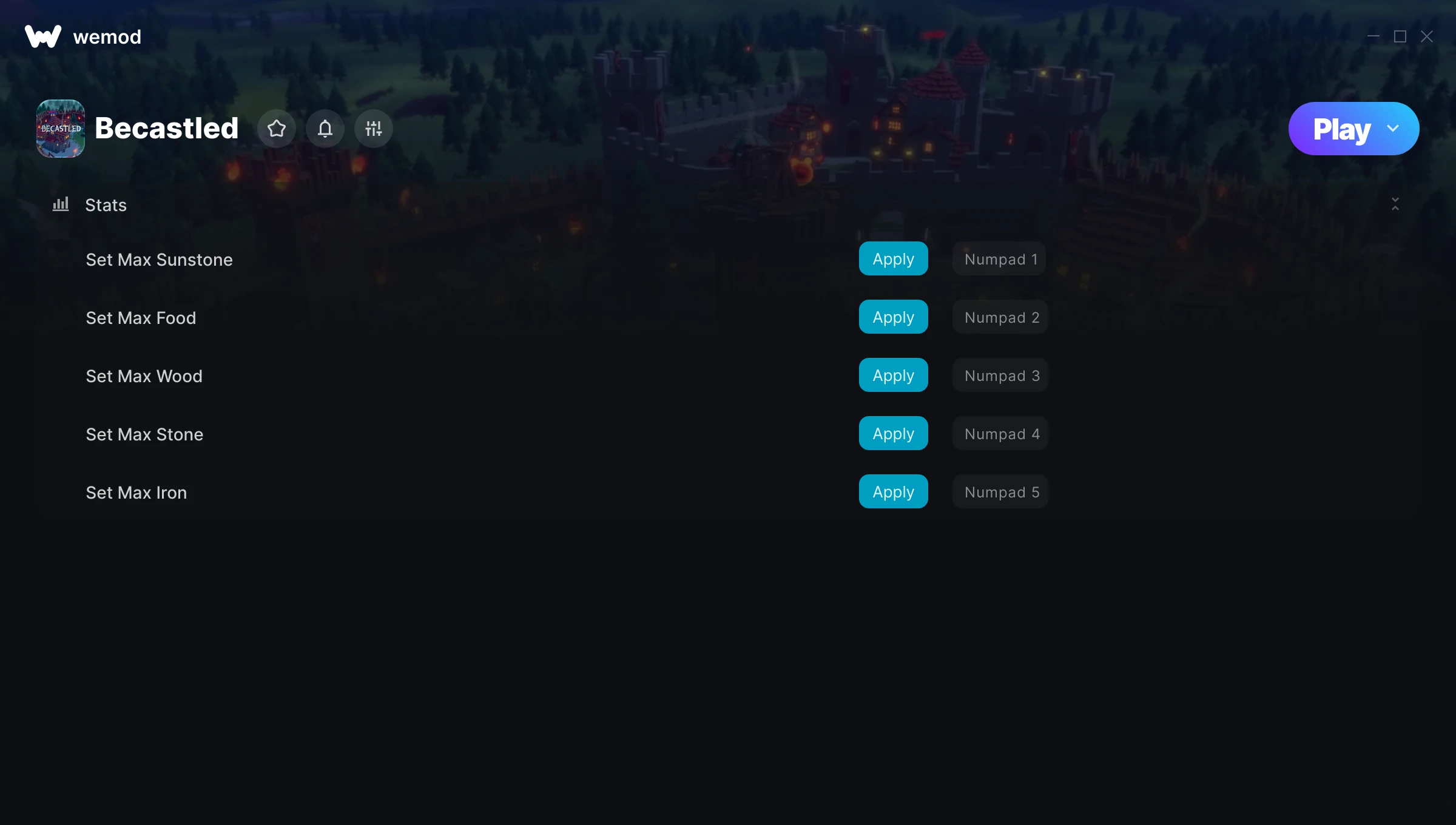 Becastled Trainer screenshot