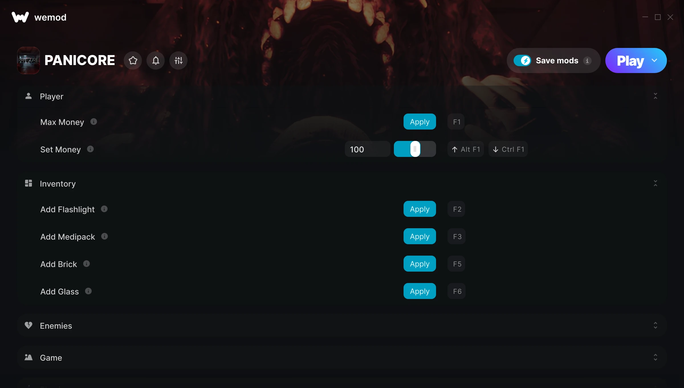 PANICORE Trainer screenshot