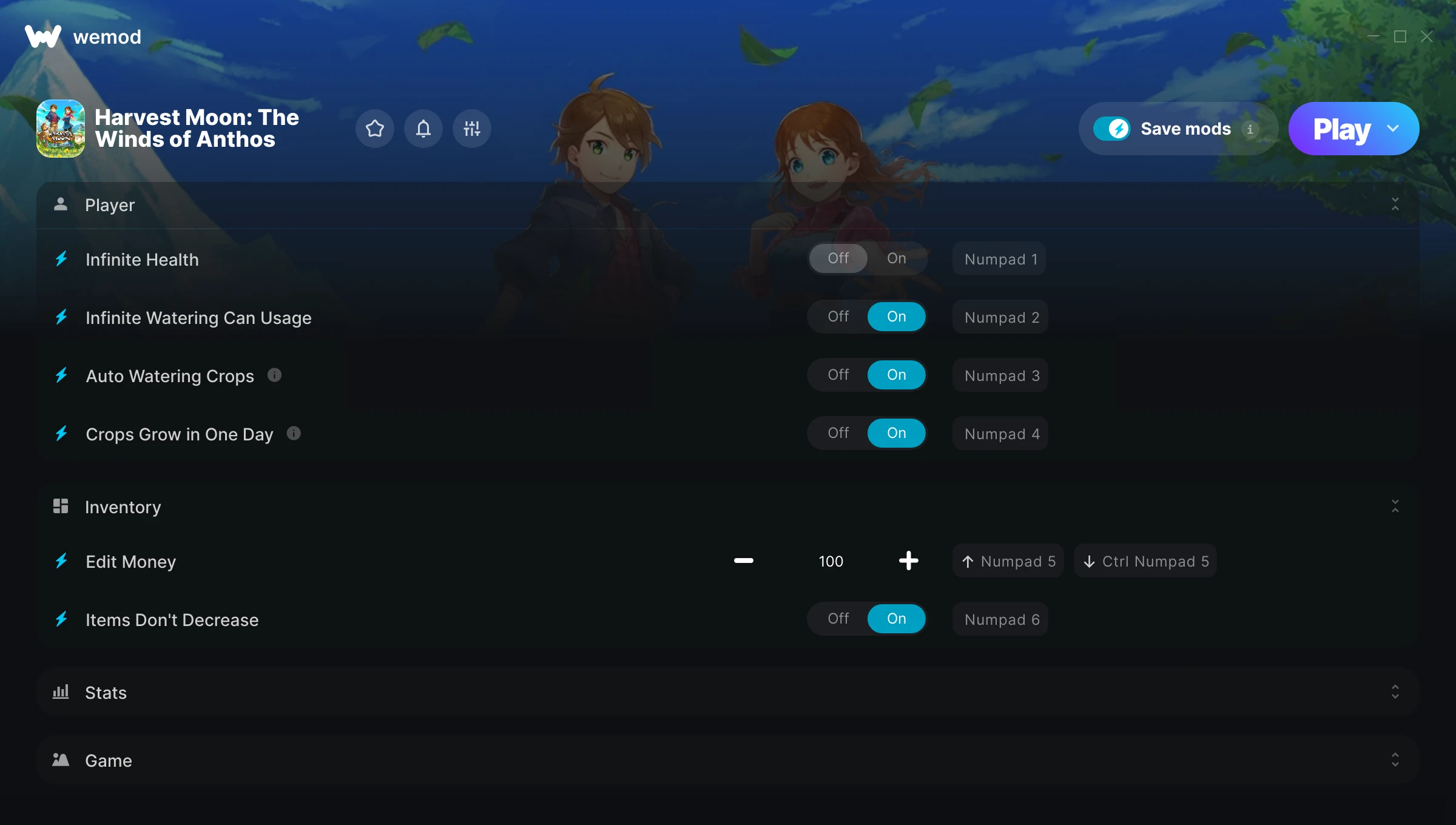 Harvest Moon: The Winds of Anthos Trainer screenshot