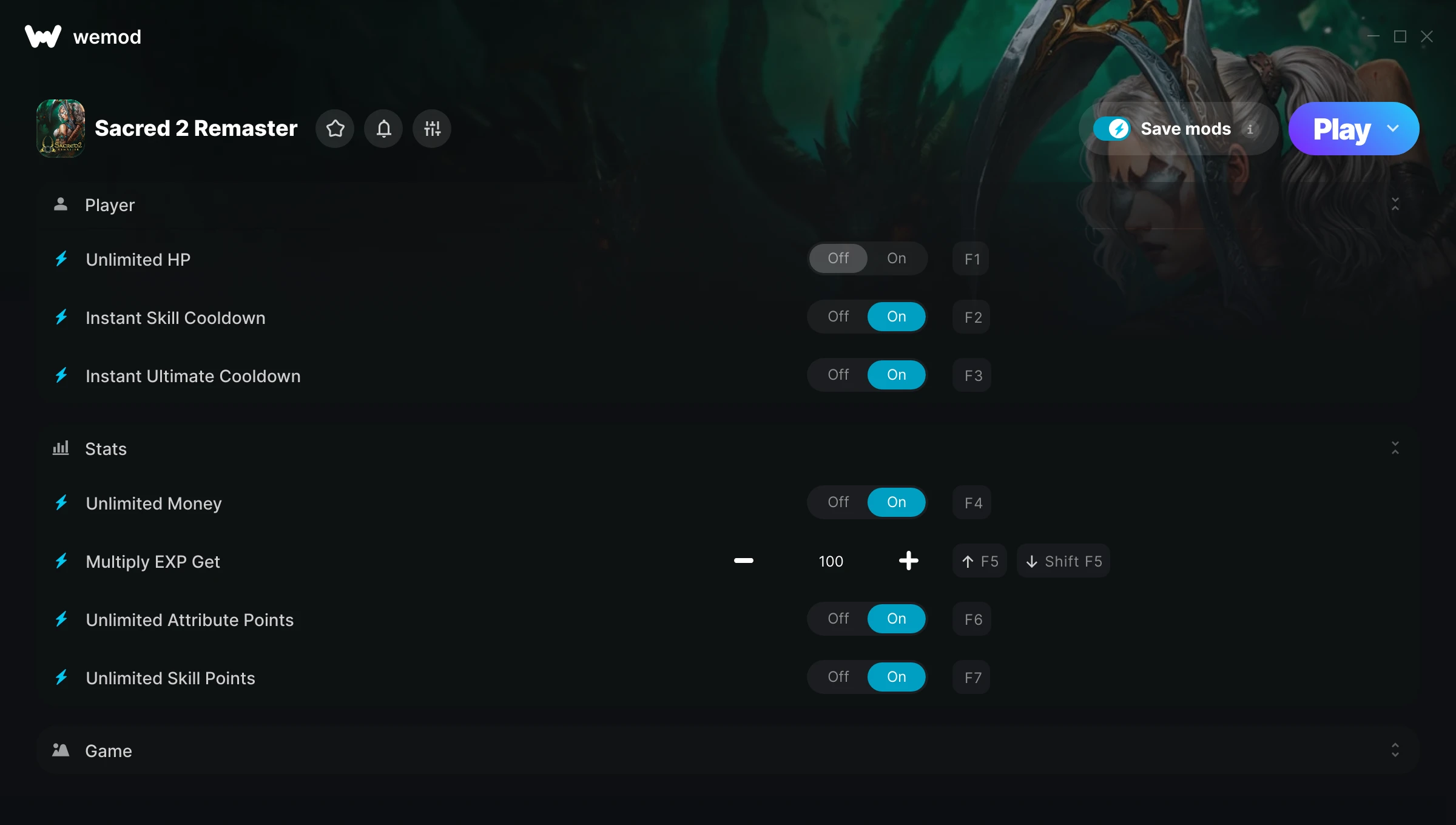 Sacred 2 Remaster Trainer screenshot