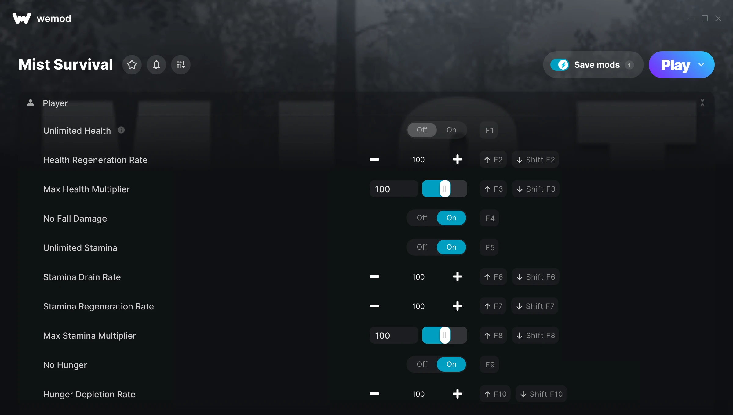 Mist Survival Trainer screenshot
