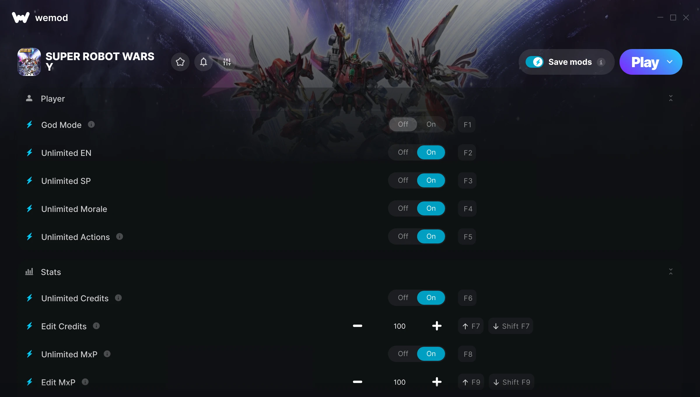 Super Robot Wars Y Trainer screenshot