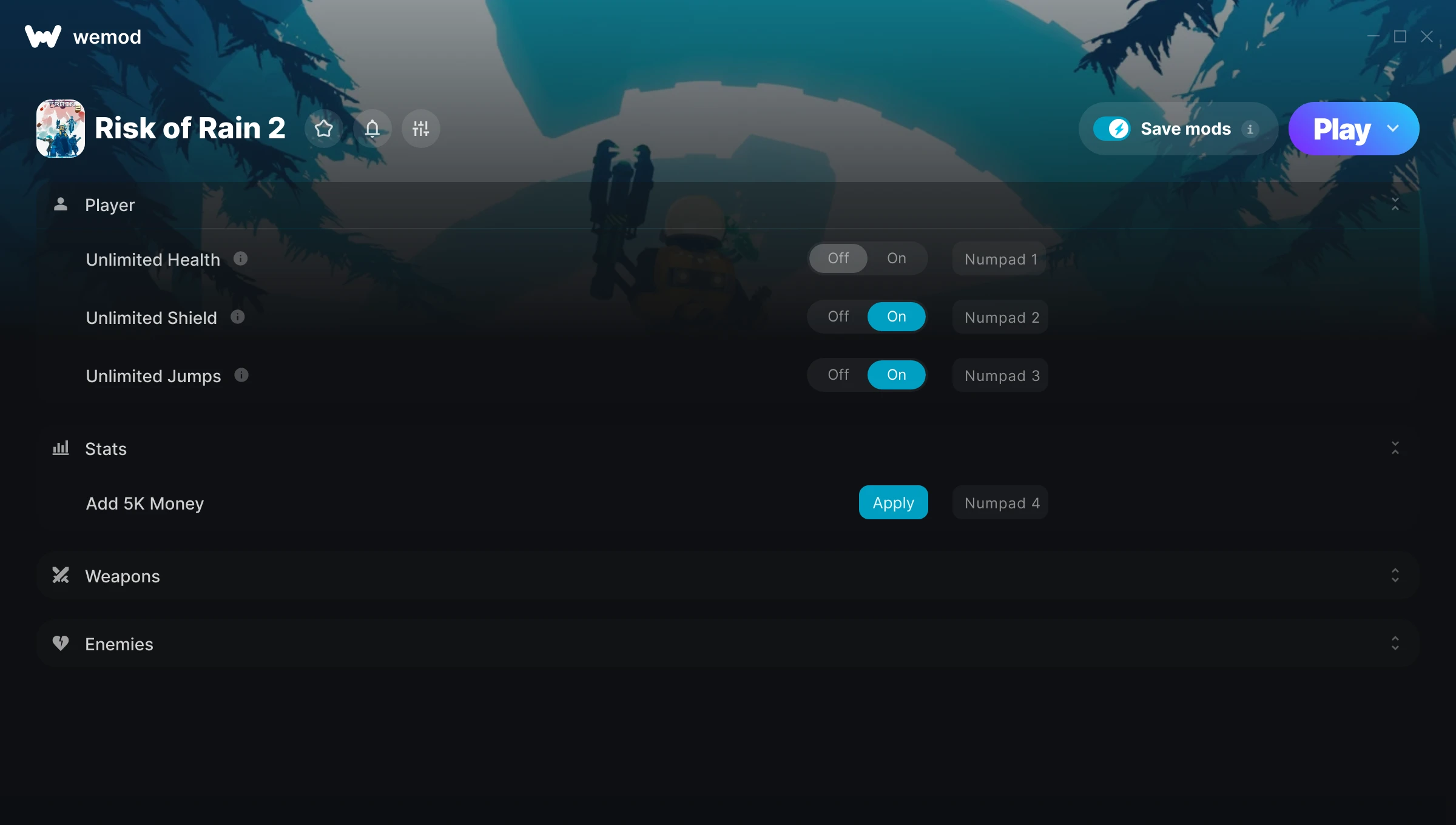 Risk of Rain 2 Trainer screenshot