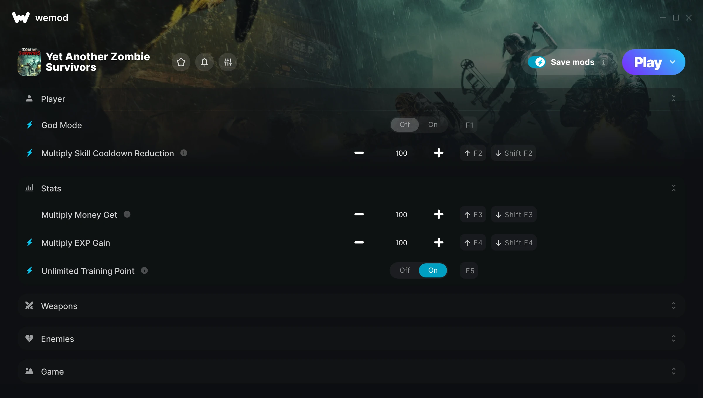 Yet Another Zombie Survivors Trainer screenshot